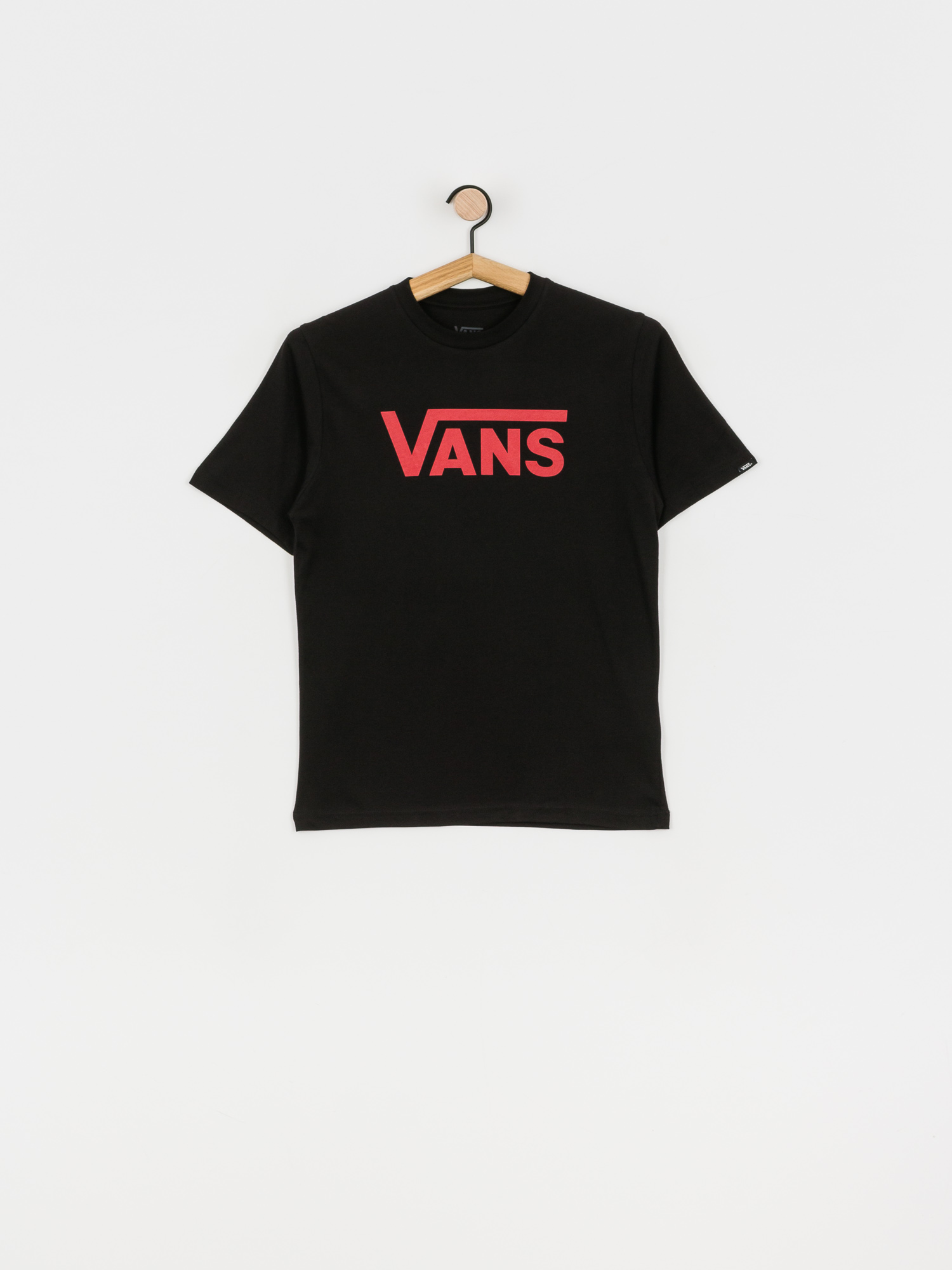 red black and white vans shirt