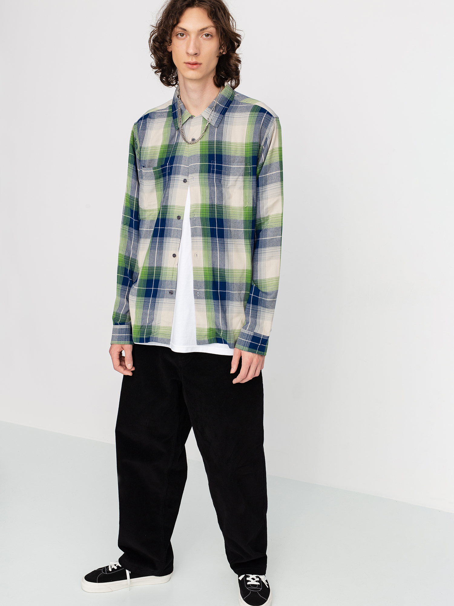 Stussy Rayon Plaid Shirt (blue)