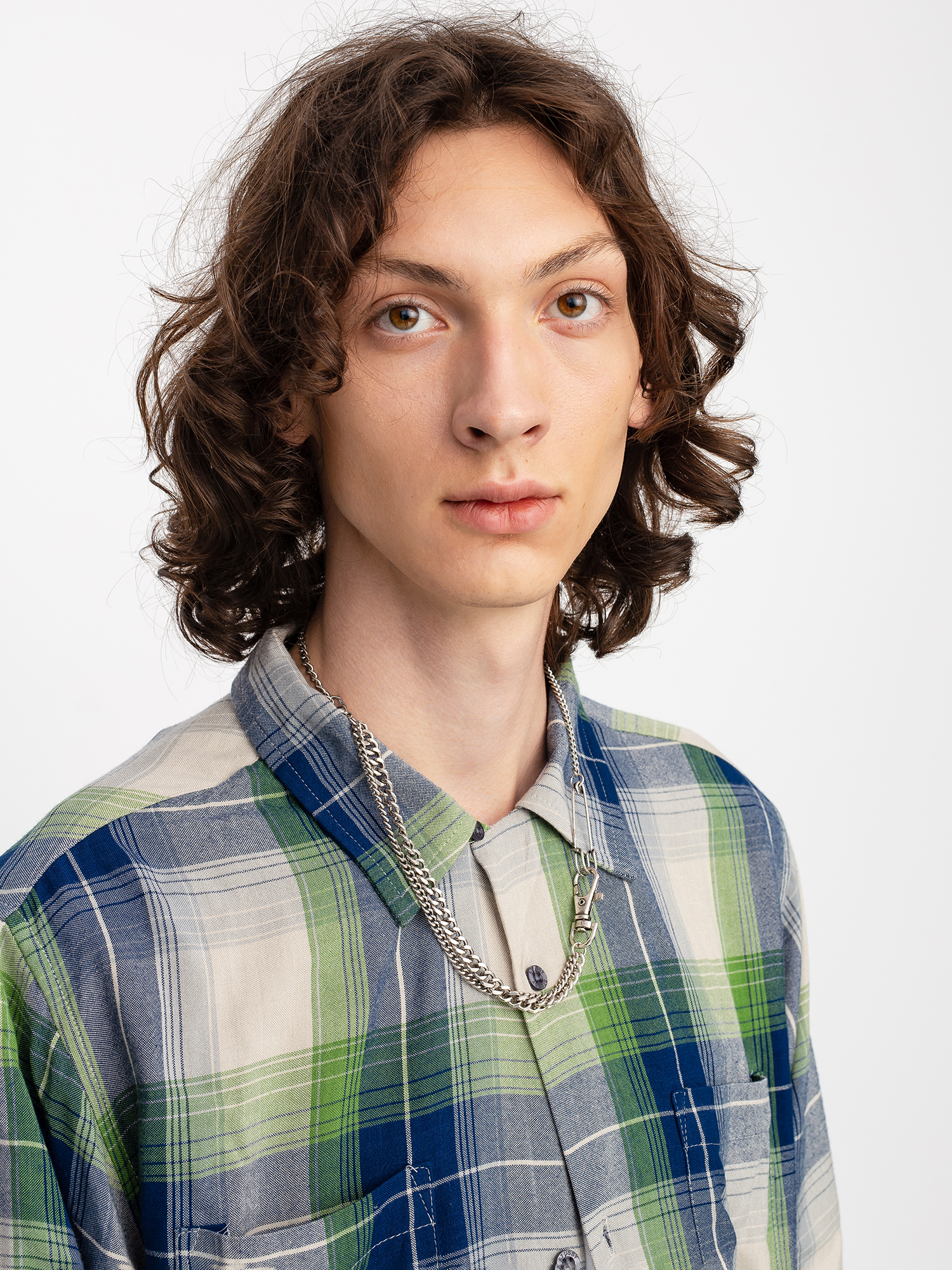 Stussy Rayon Plaid Shirt (blue)