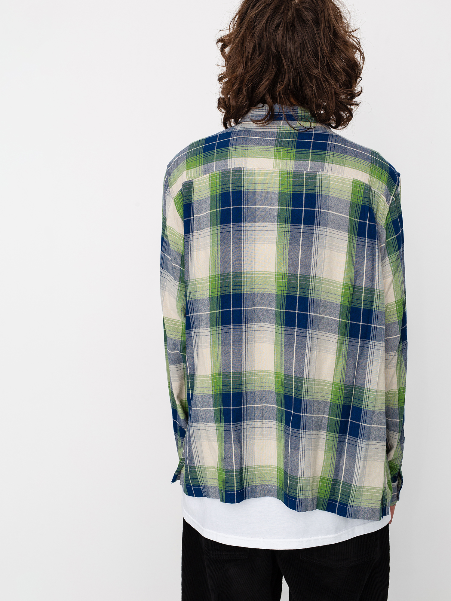 Stussy Rayon Plaid Shirt (blue)