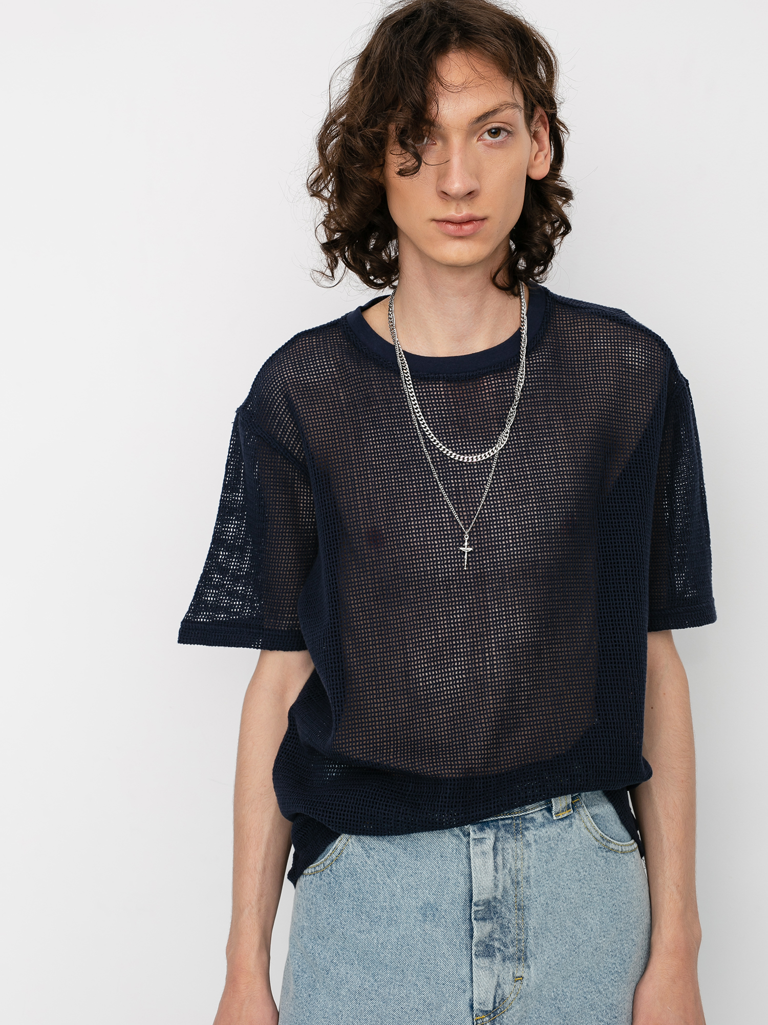 Stussy Duncan Mesh T-shirt - navy blue (navy)