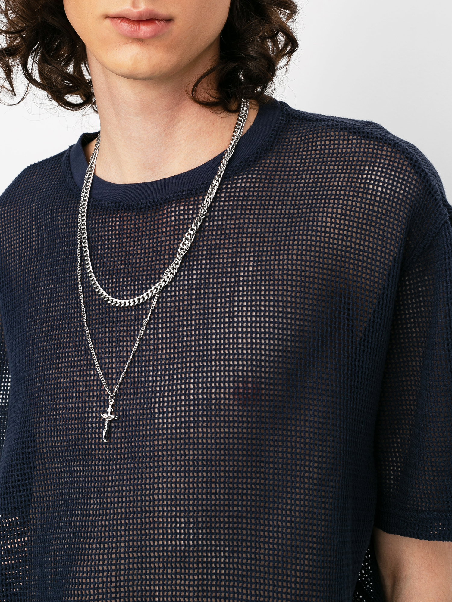 Stussy Duncan Mesh T-shirt - navy blue (navy)