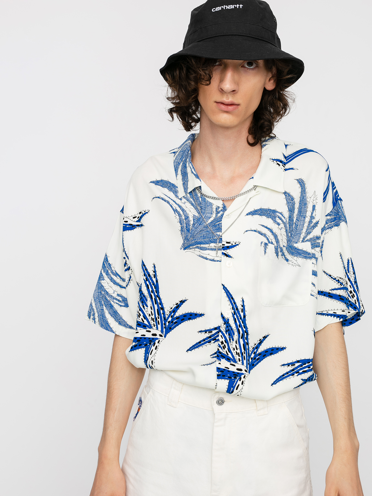 Stussy Cactus Rayon Shirt (white)