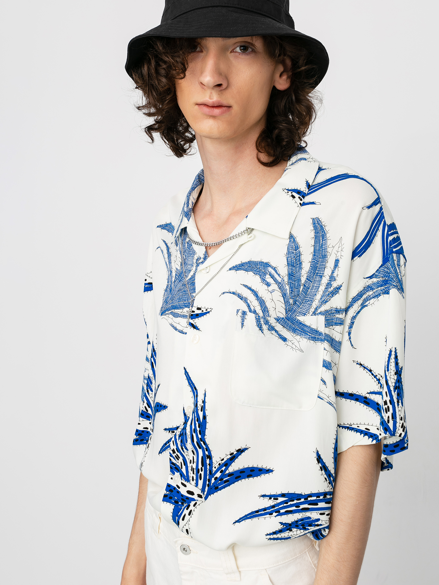 Stussy Cactus Rayon Shirt (white)