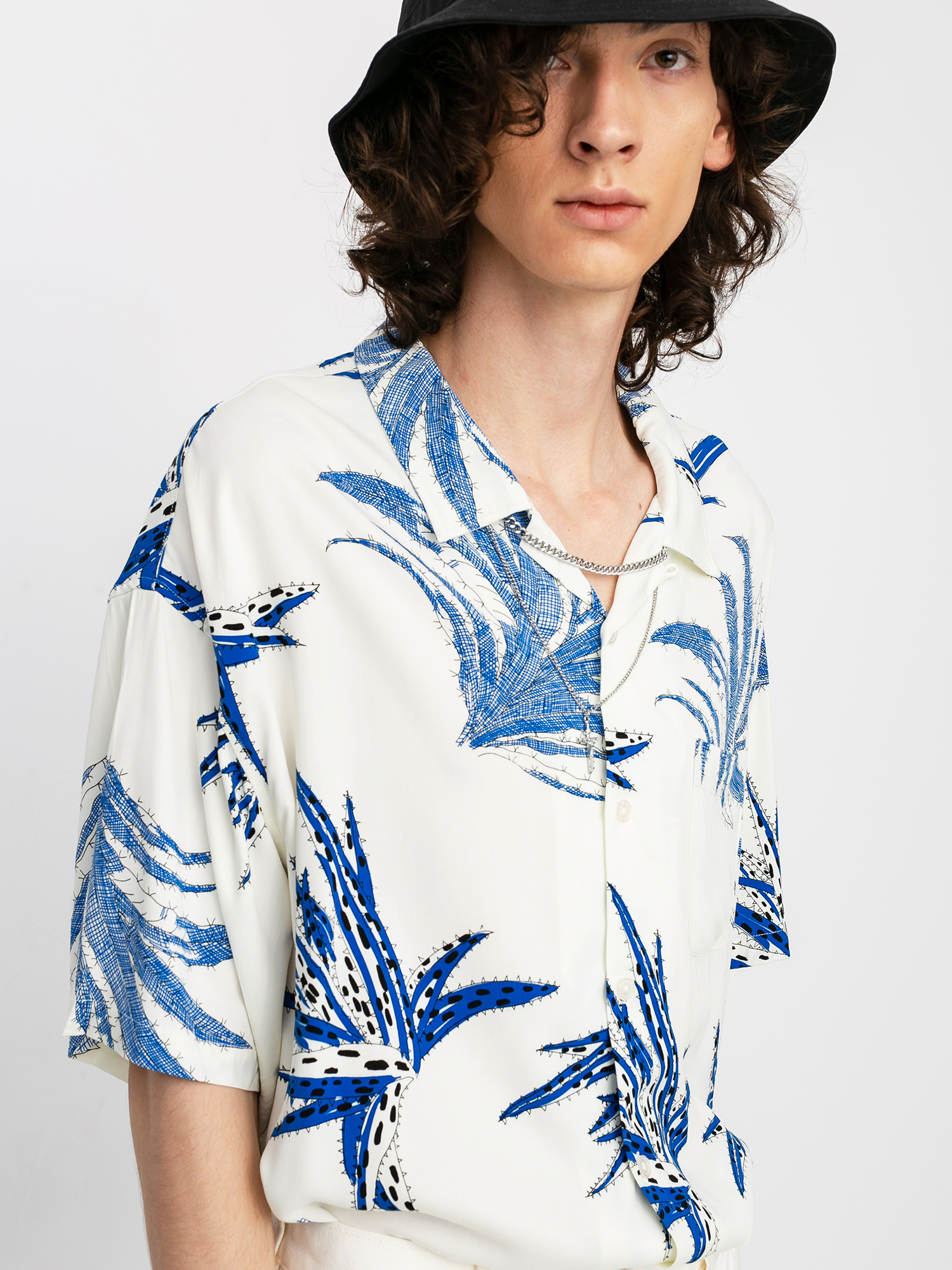Stussy Cactus Rayon Shirt (white)