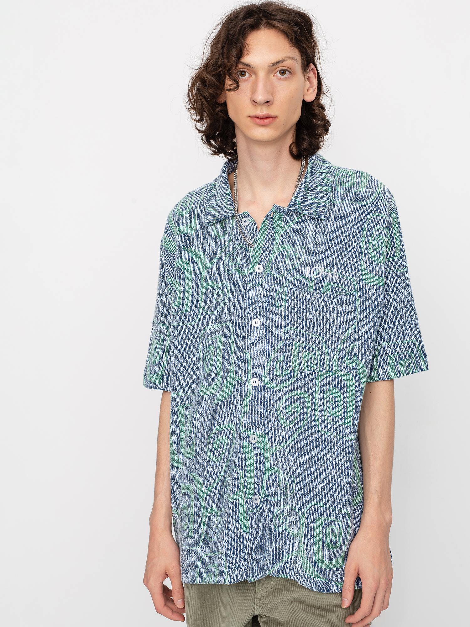Polar Skate Patterned Shirt (blue)