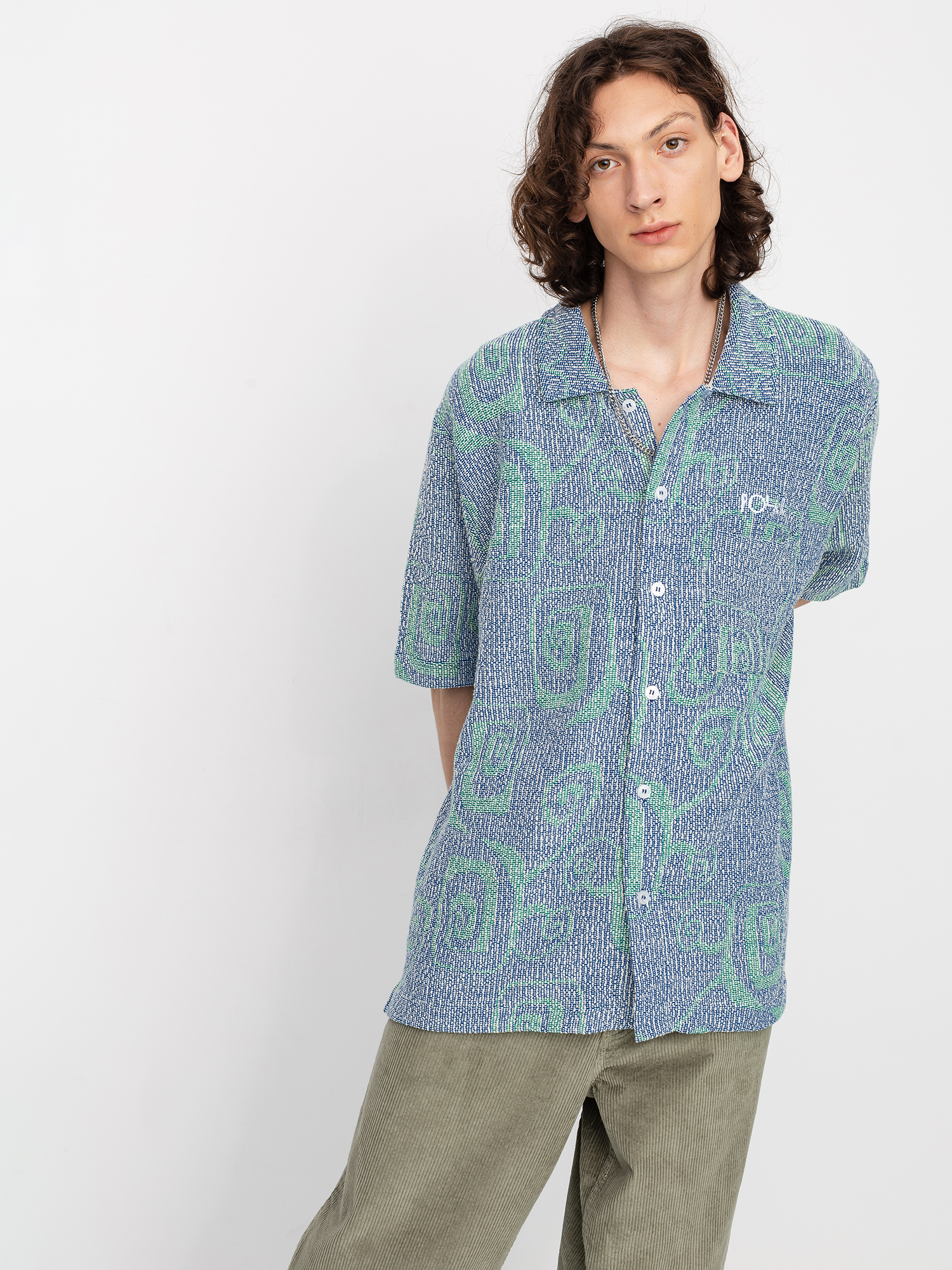 Polar Skate Patterned Shirt (blue)