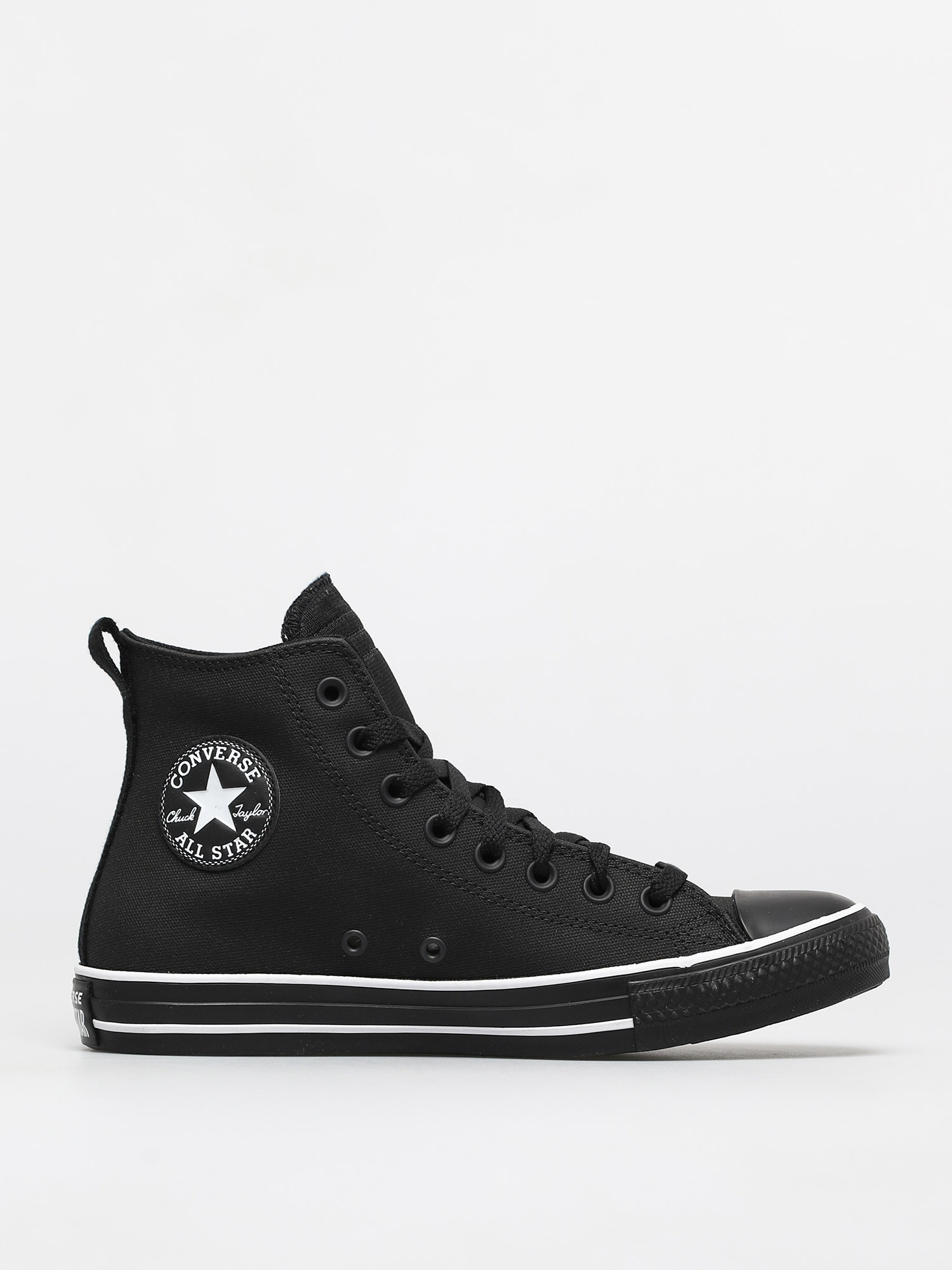 Converse Chuck Taylor All Star Padded Tongue Leather Chucks (black/black/white)