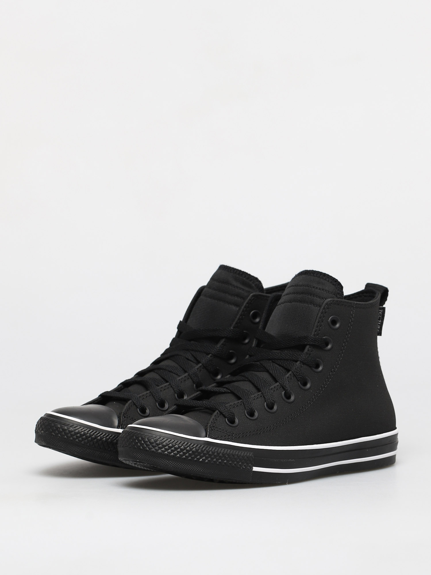 Converse Chuck Taylor All Star Padded Tongue Leather Chucks (black/black/white)