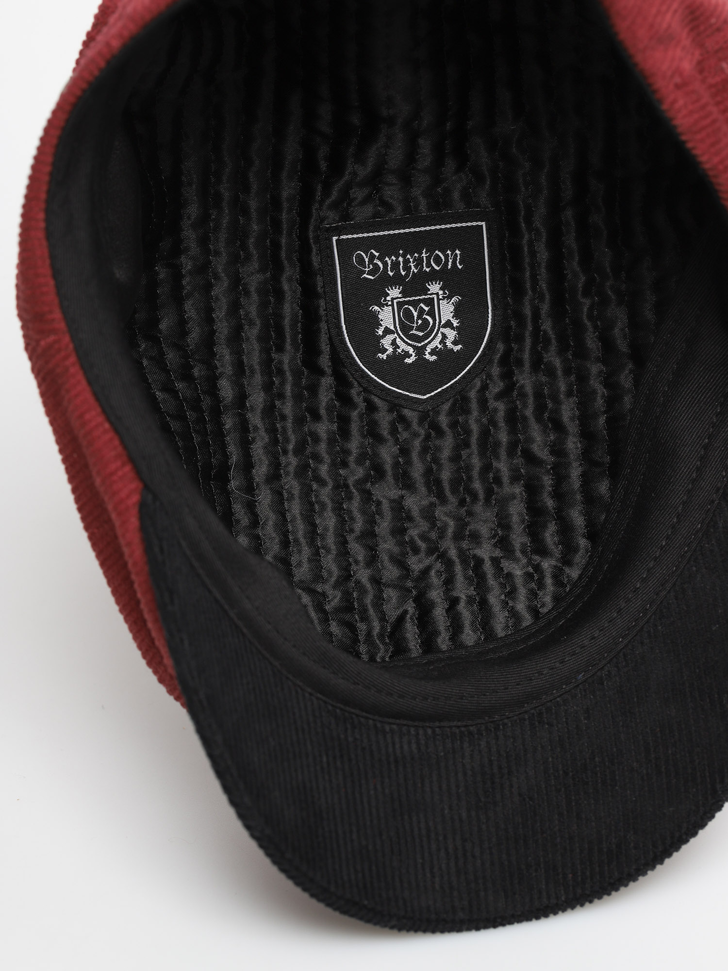 Brixton Brood Cord Snap ZD Flat cap (maroon/black)