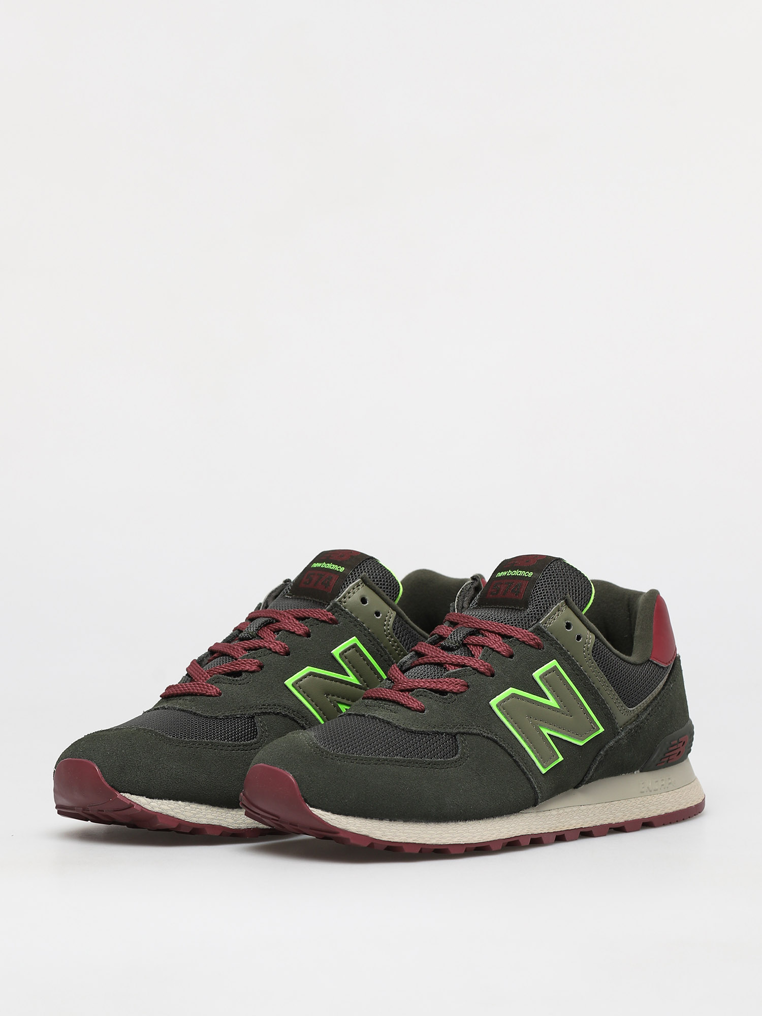 new balance 574 black green