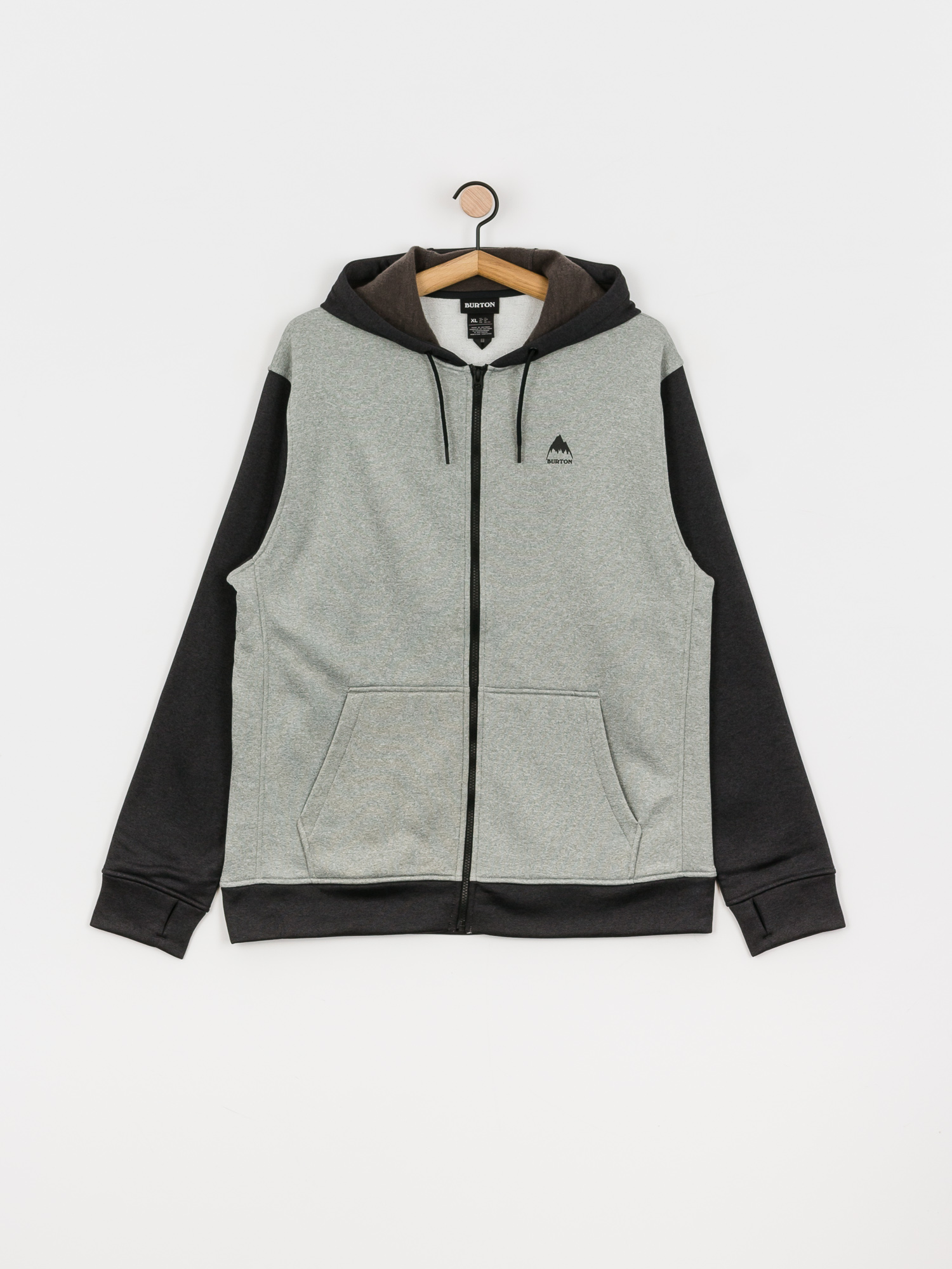 Mens Burton Oak ZHD Active sweatshirt (gray heather/true black)