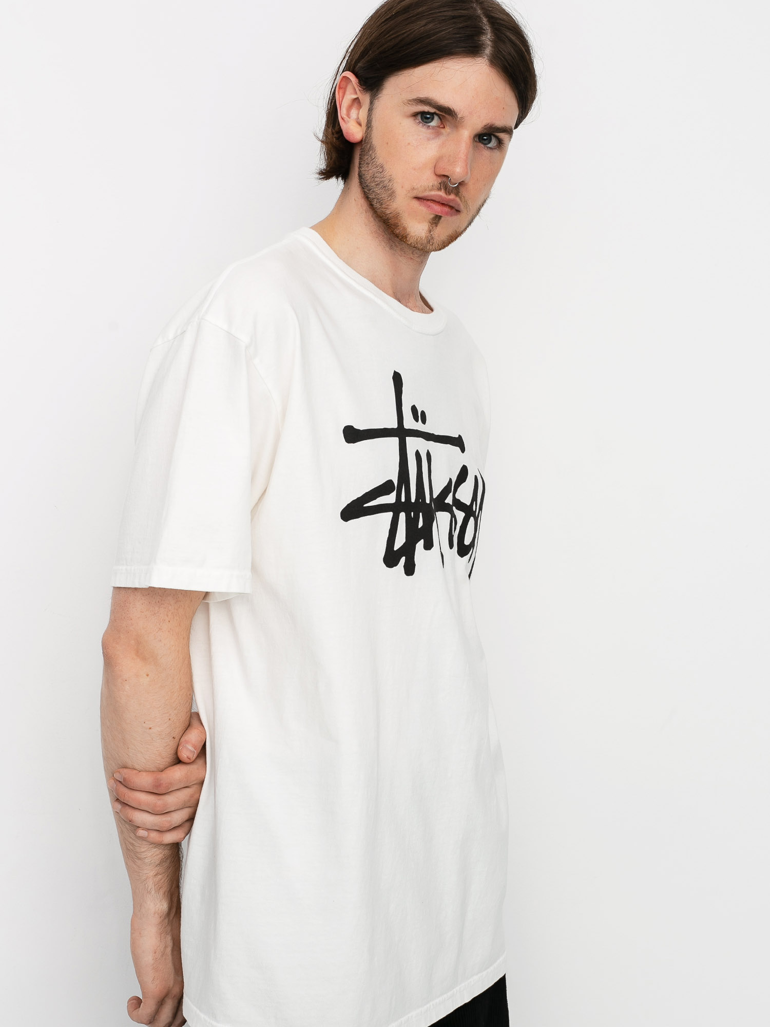 Stussy Basic Logo Pig Dyed T-shirt (natural)