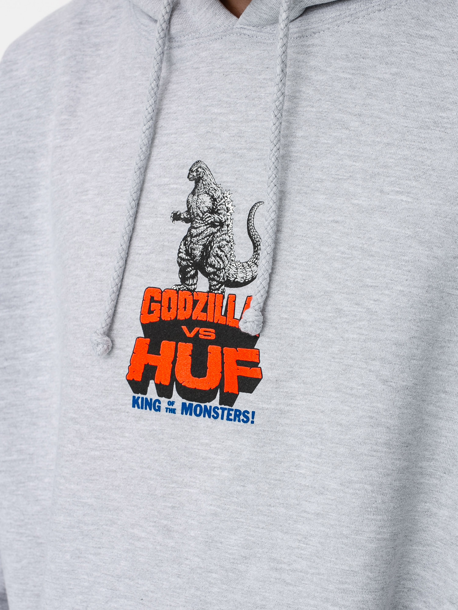 huf ゴジラvsハフ　hoodie XL HUF X Godzilla HD Hoodie - grey (grey heather)