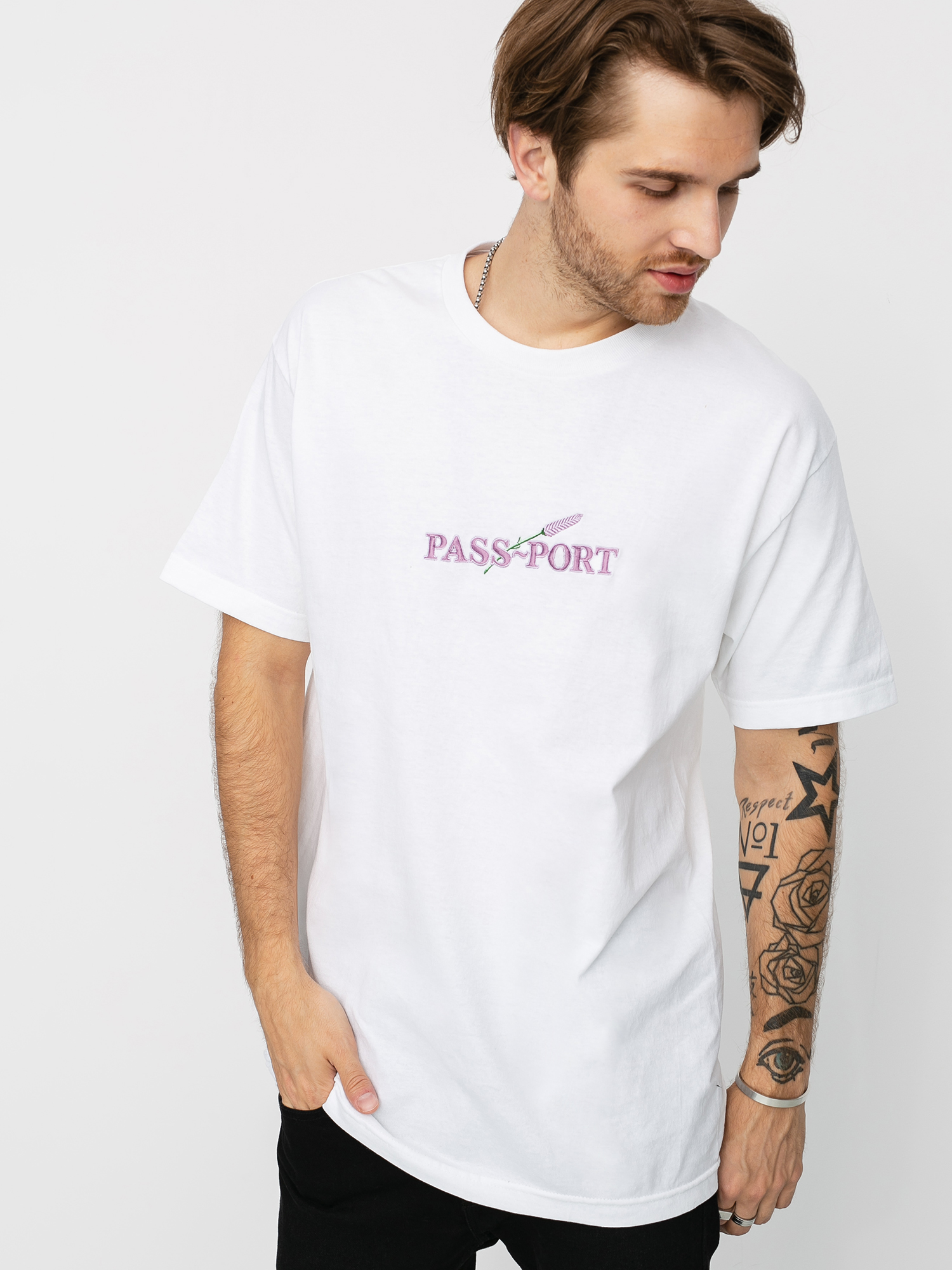 Pass Port Lavender T-shirt (white)