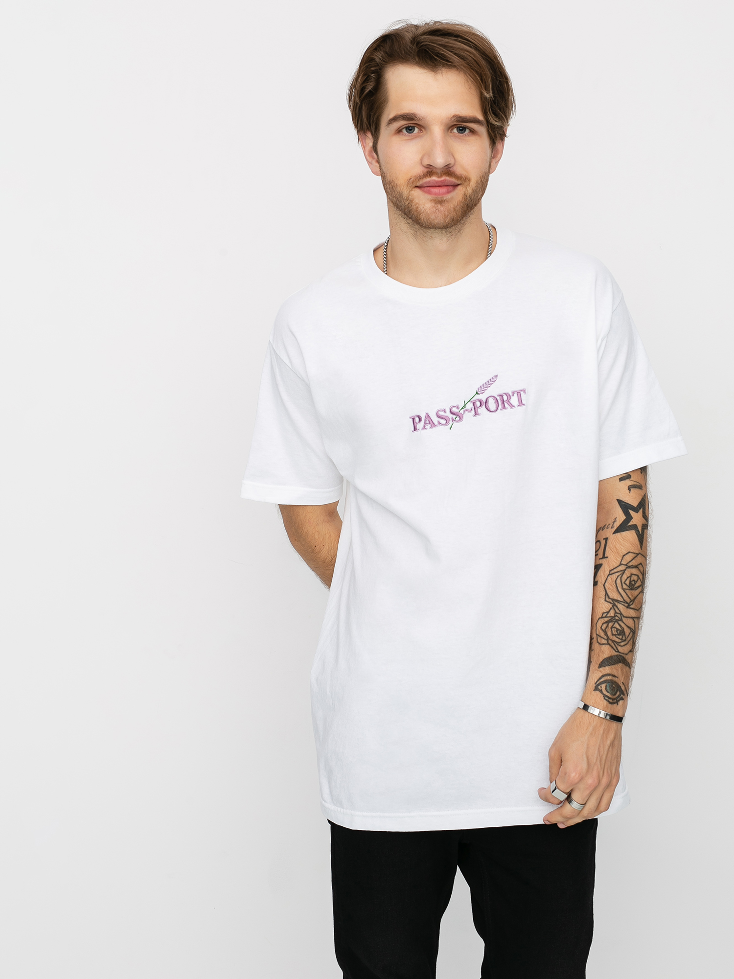 Pass Port Lavender T-shirt (white)