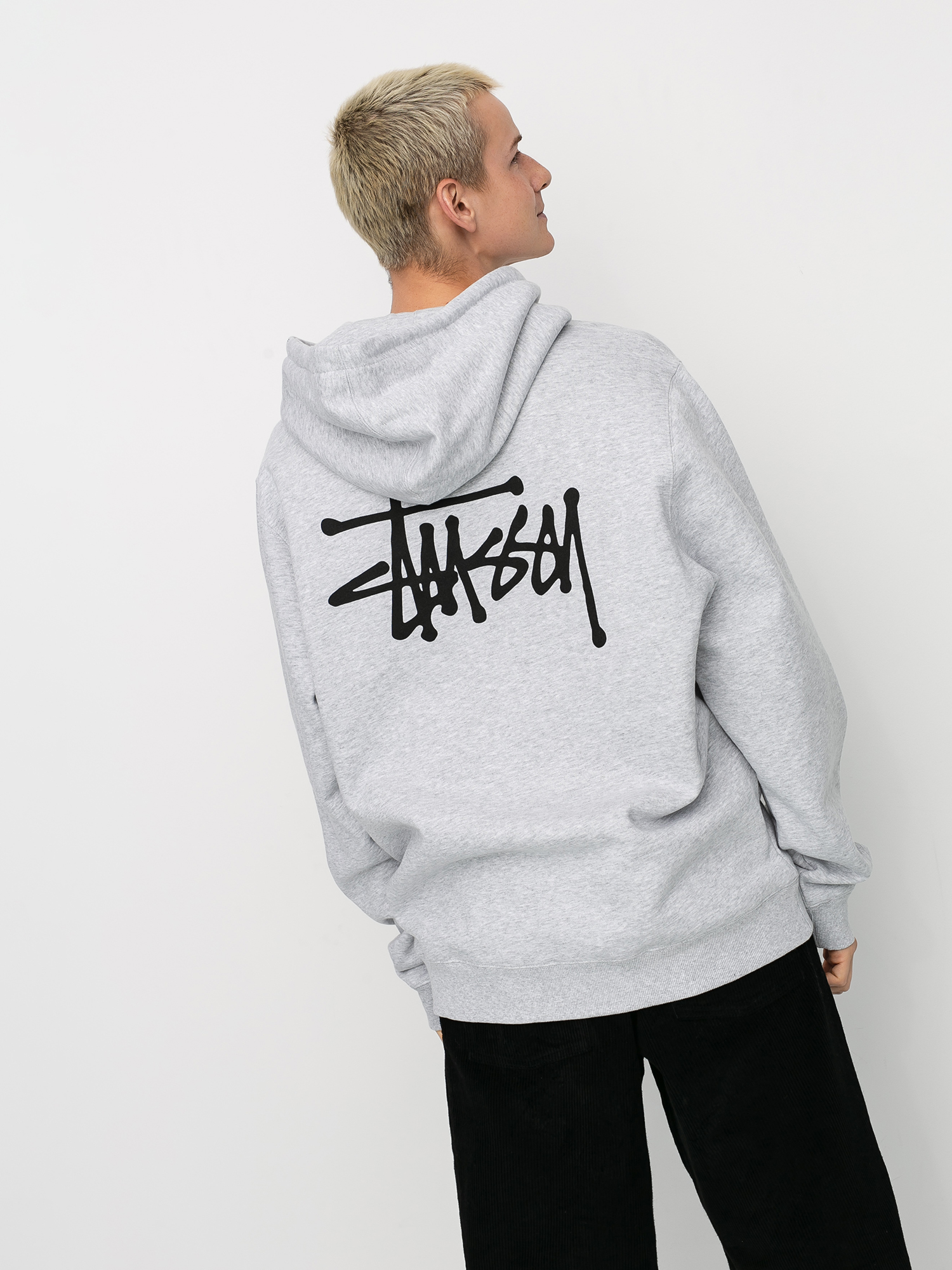 Stussy Basic HD Hoodie - grey (ash heather)