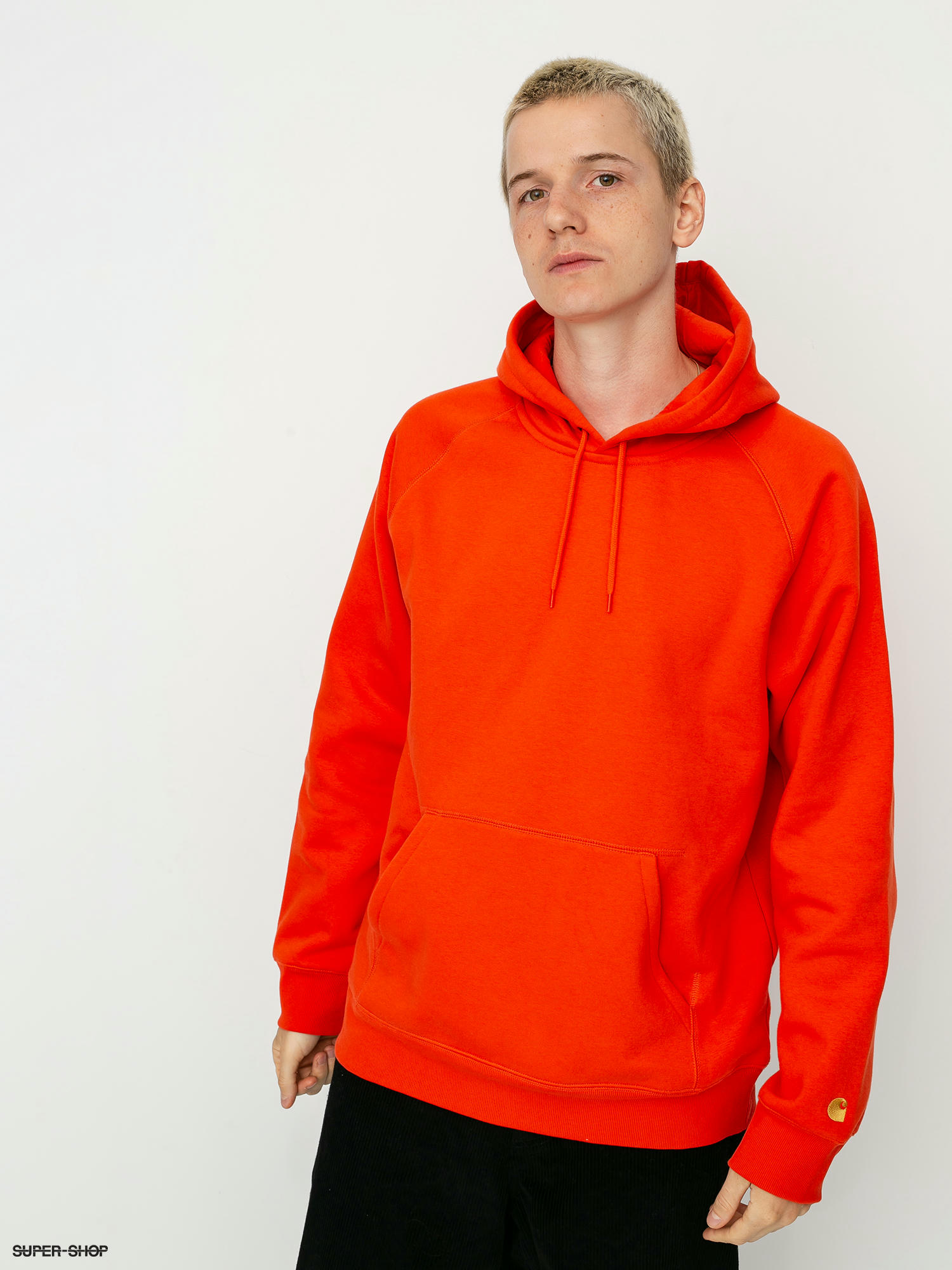 Carhartt WIP Chase HD Hoodie safety orange gold