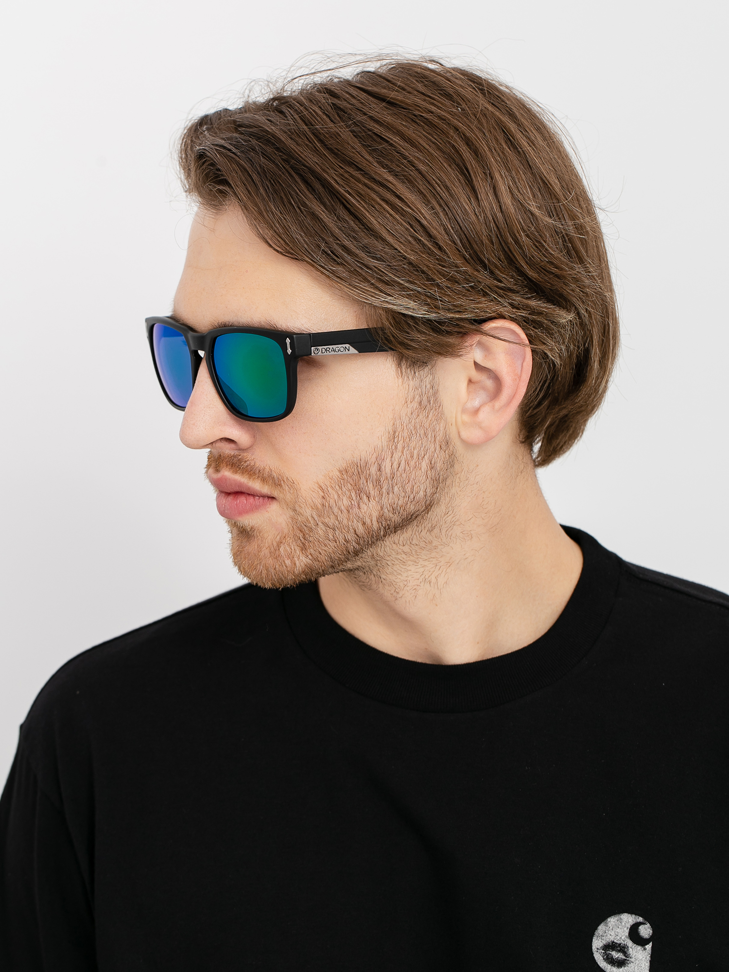 Dragon Monarch Sunglasses black (matte black/ll green ion)