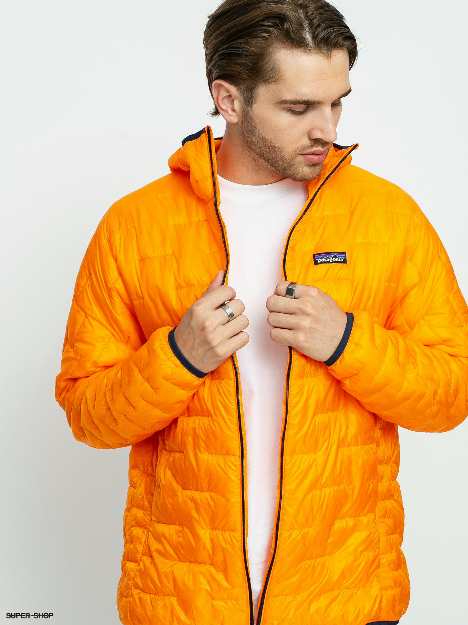 Patagonia micro puff sunset hot sale orange