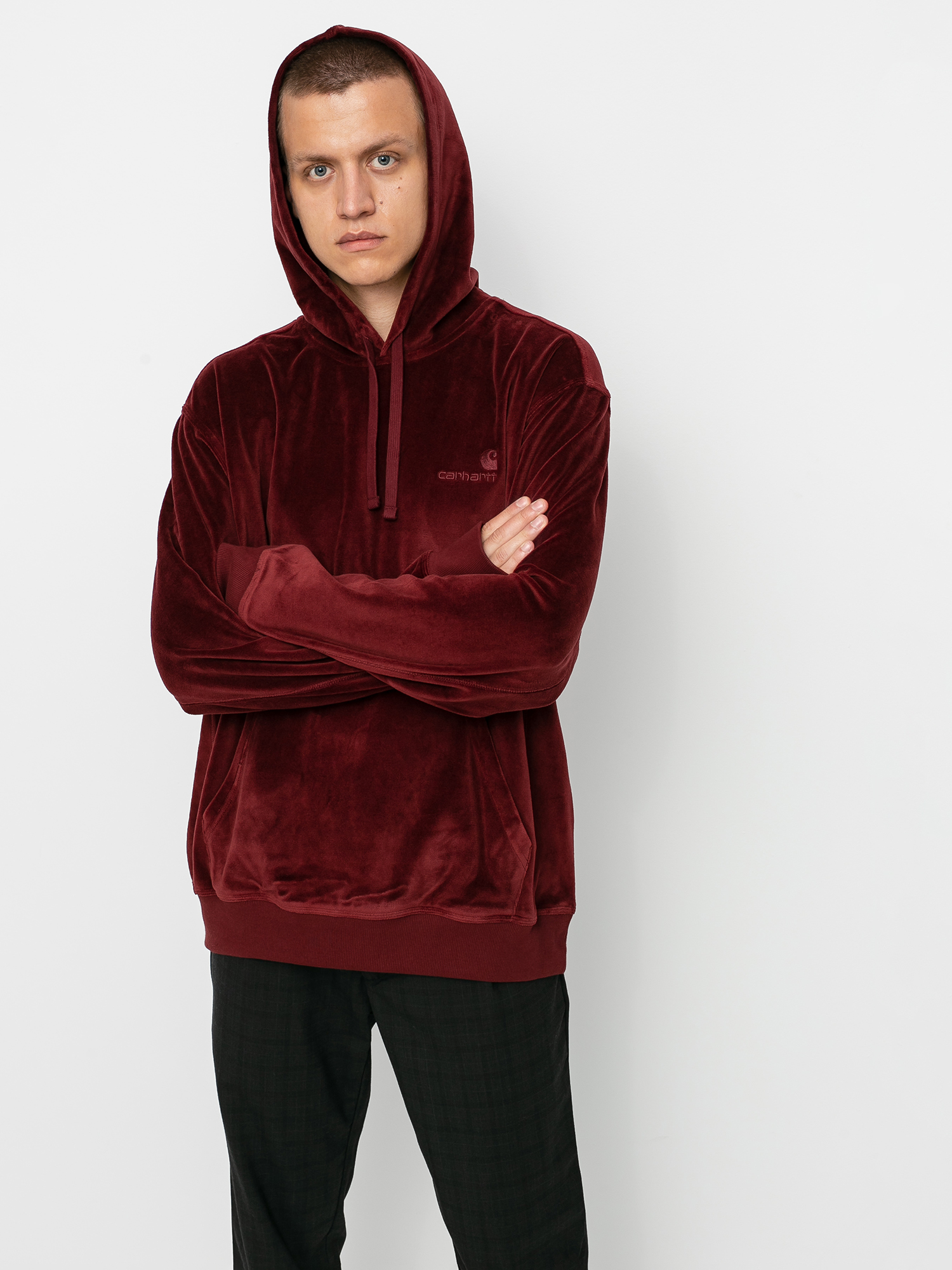 Carhartt WIP United Script HD Hoodie (bordeaux)