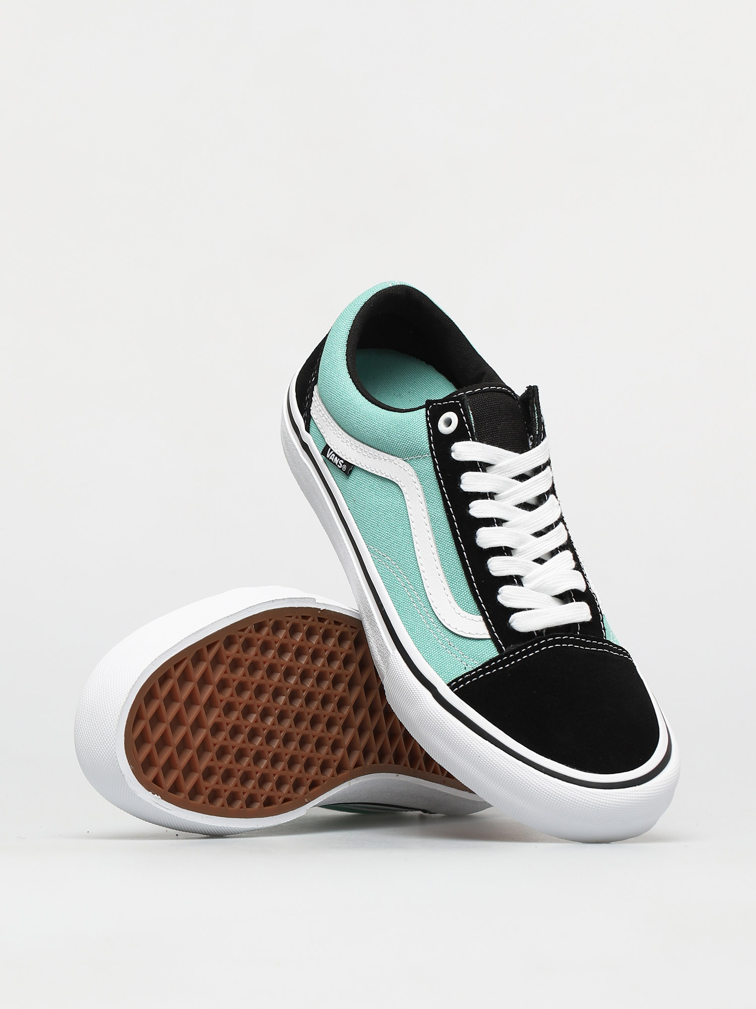 Vans Old Skool Pro Shoes (black/jade)