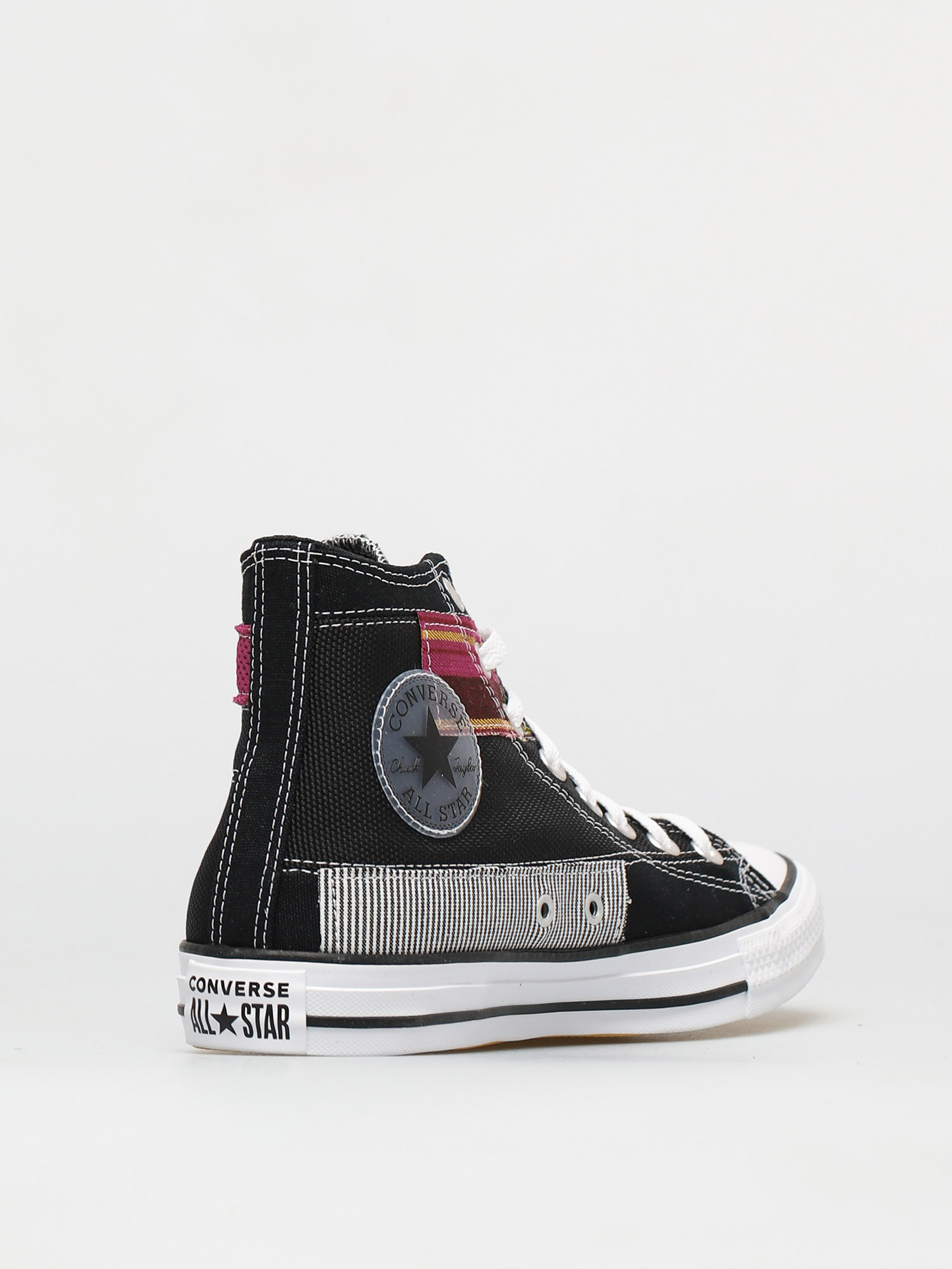 Patchwork Flower High Top Converse Converse Chuck Taylor All Star Patchwork  High Chucks Black - Main Image