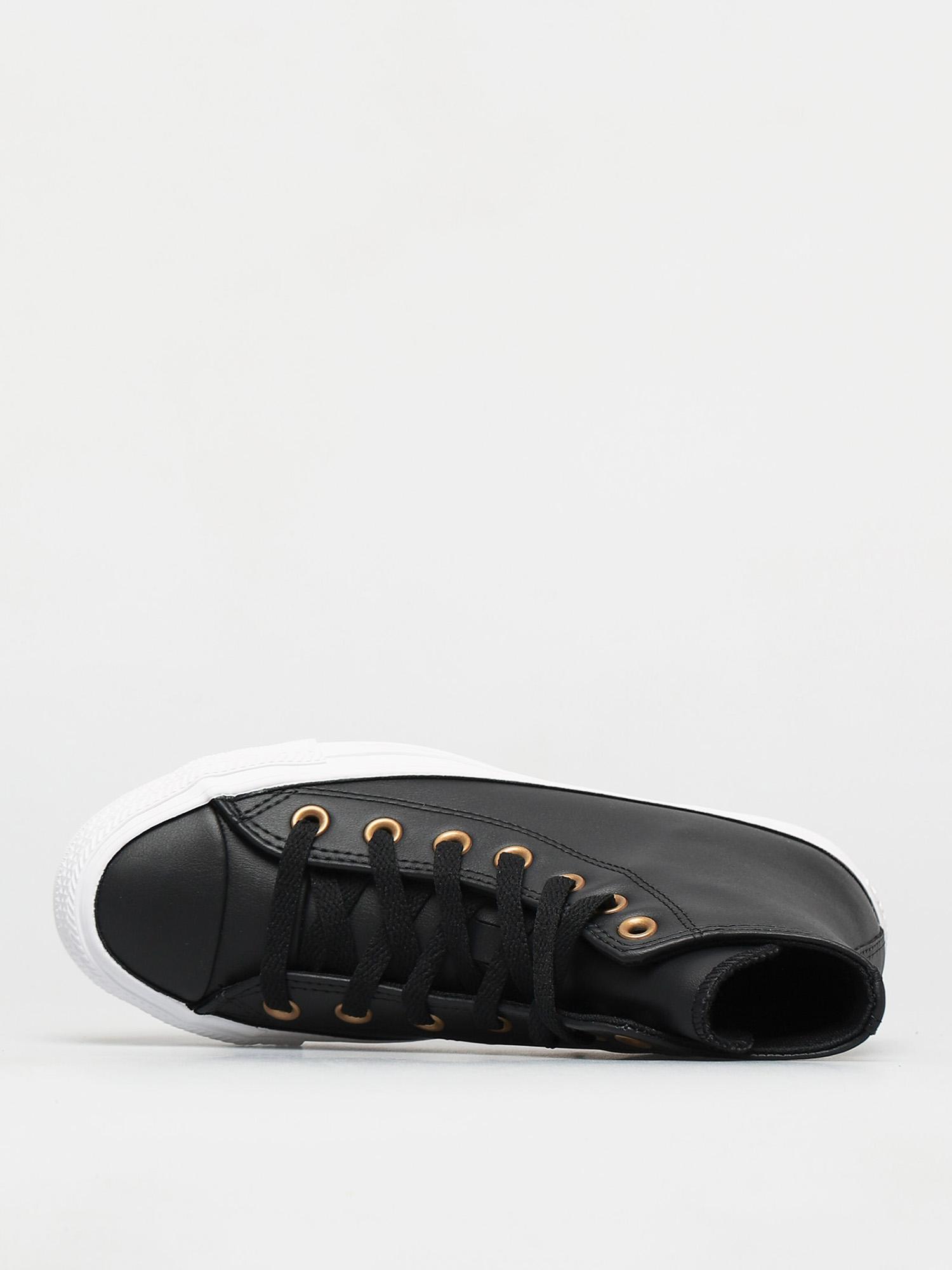 Star Leather Hi Chucks Wmn (black Star Leather Hi Chucks Wmn (black