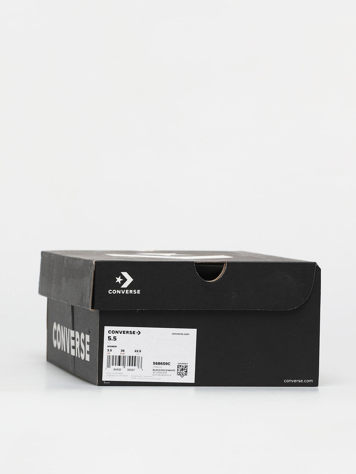 Converse Chuck Taylor All Star Leather Hi Chucks Wmn (black/gold/white)