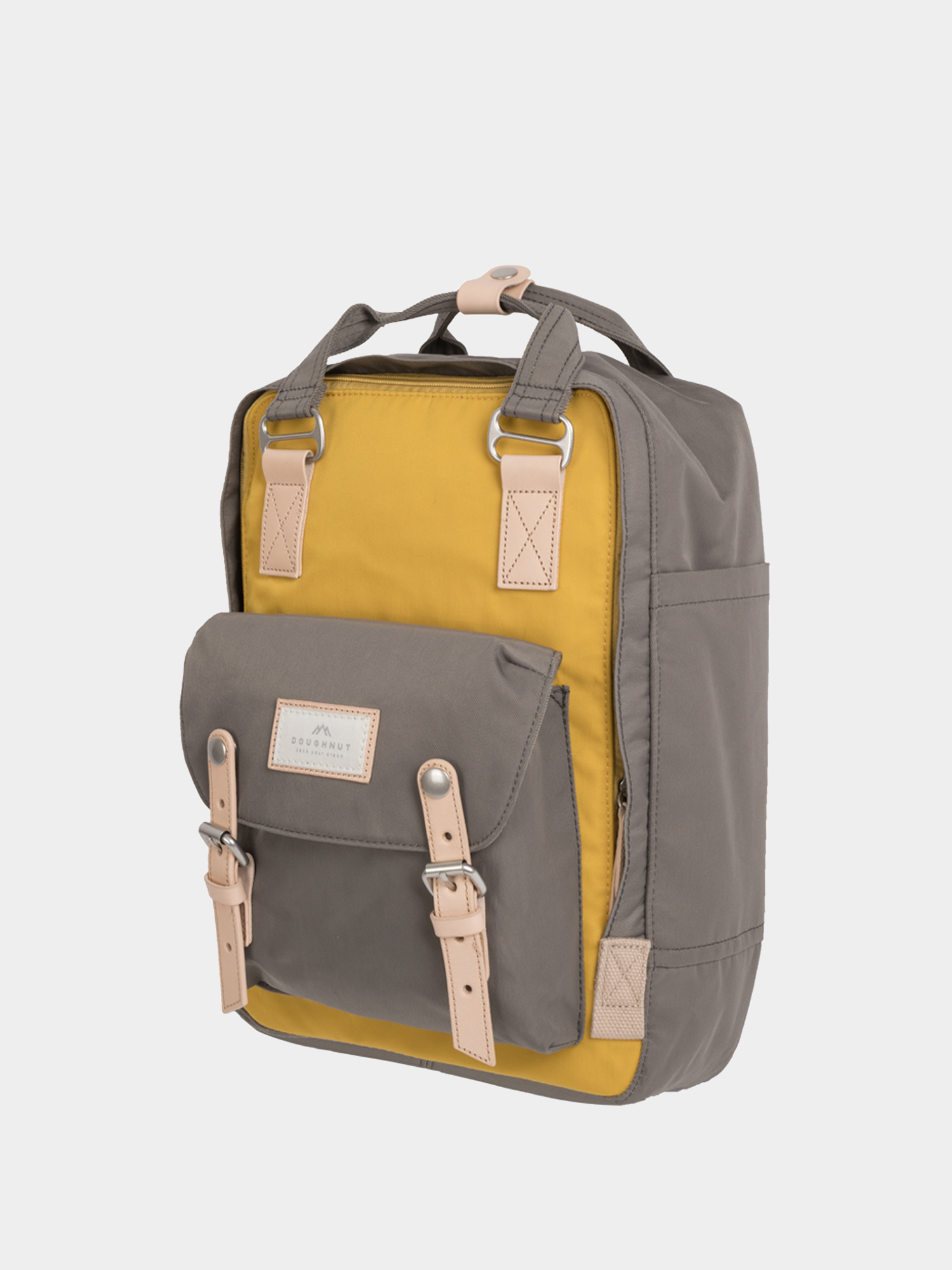 Doughnut Macaroon Backpack - multicolor (mustard x light grey) display picture 1