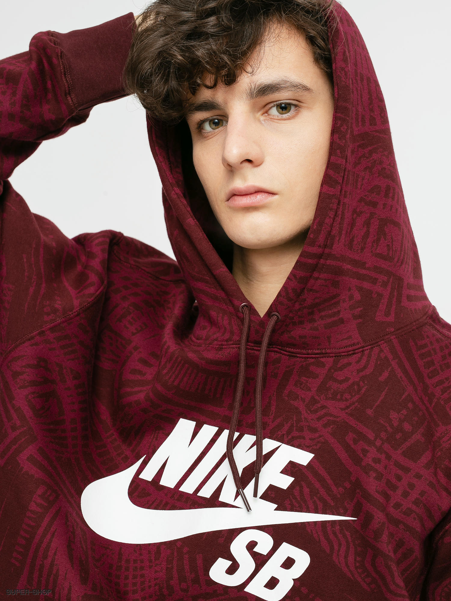 nike sb hoodie maroon