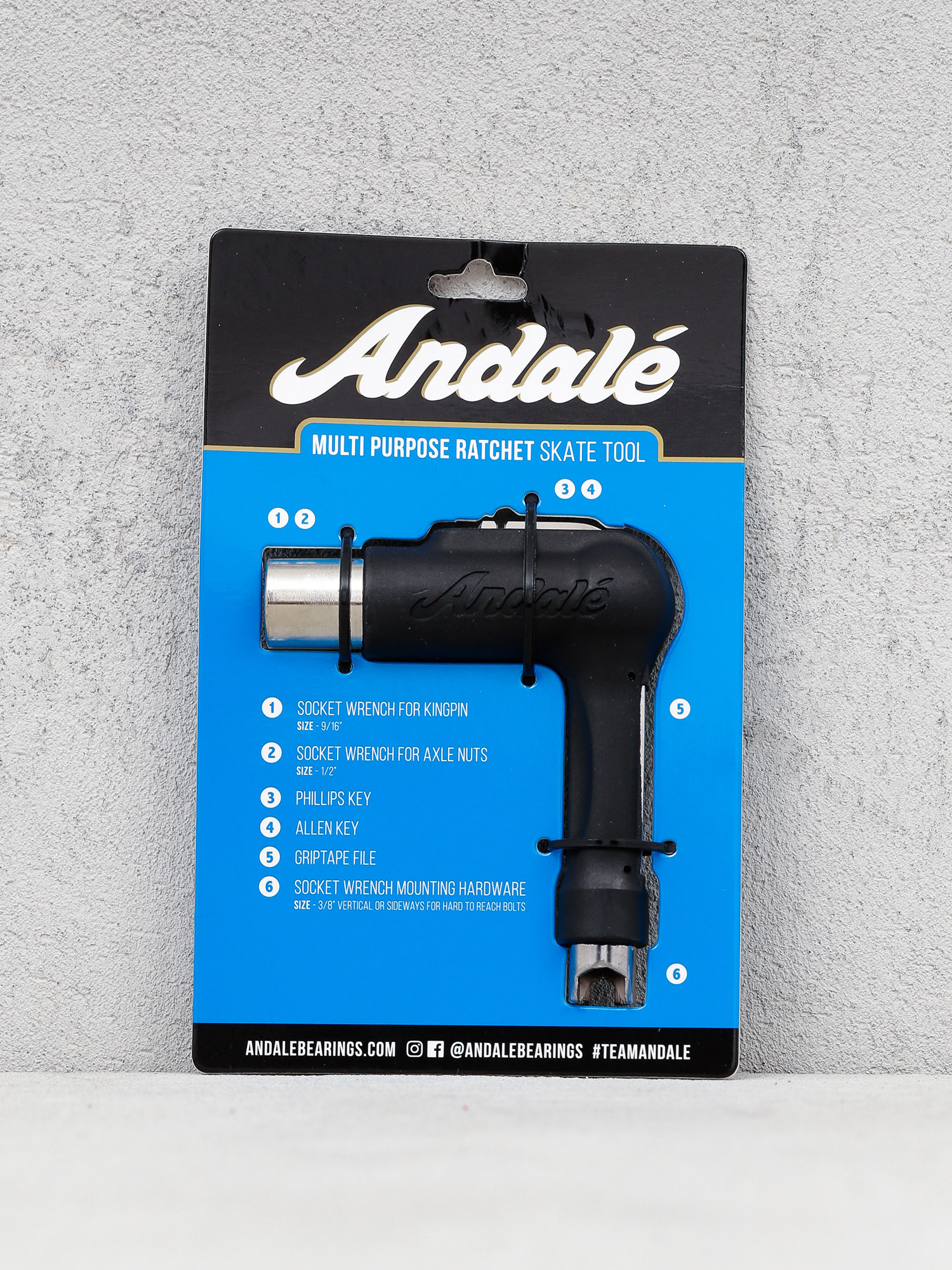 Andale Multi Purpose Ratchet Skate Tool Werkzeug (black)