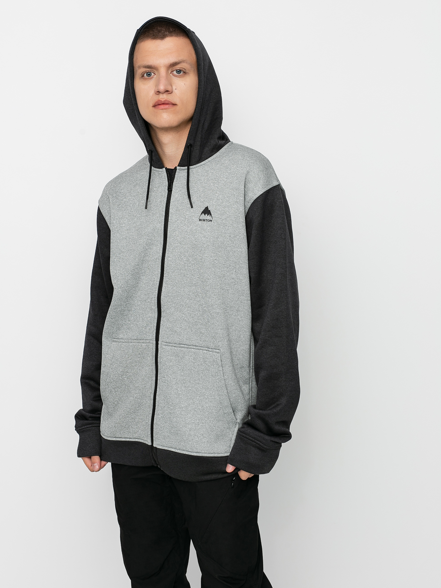 Mens Burton Oak ZHD Active sweatshirt (gray heather/true black)