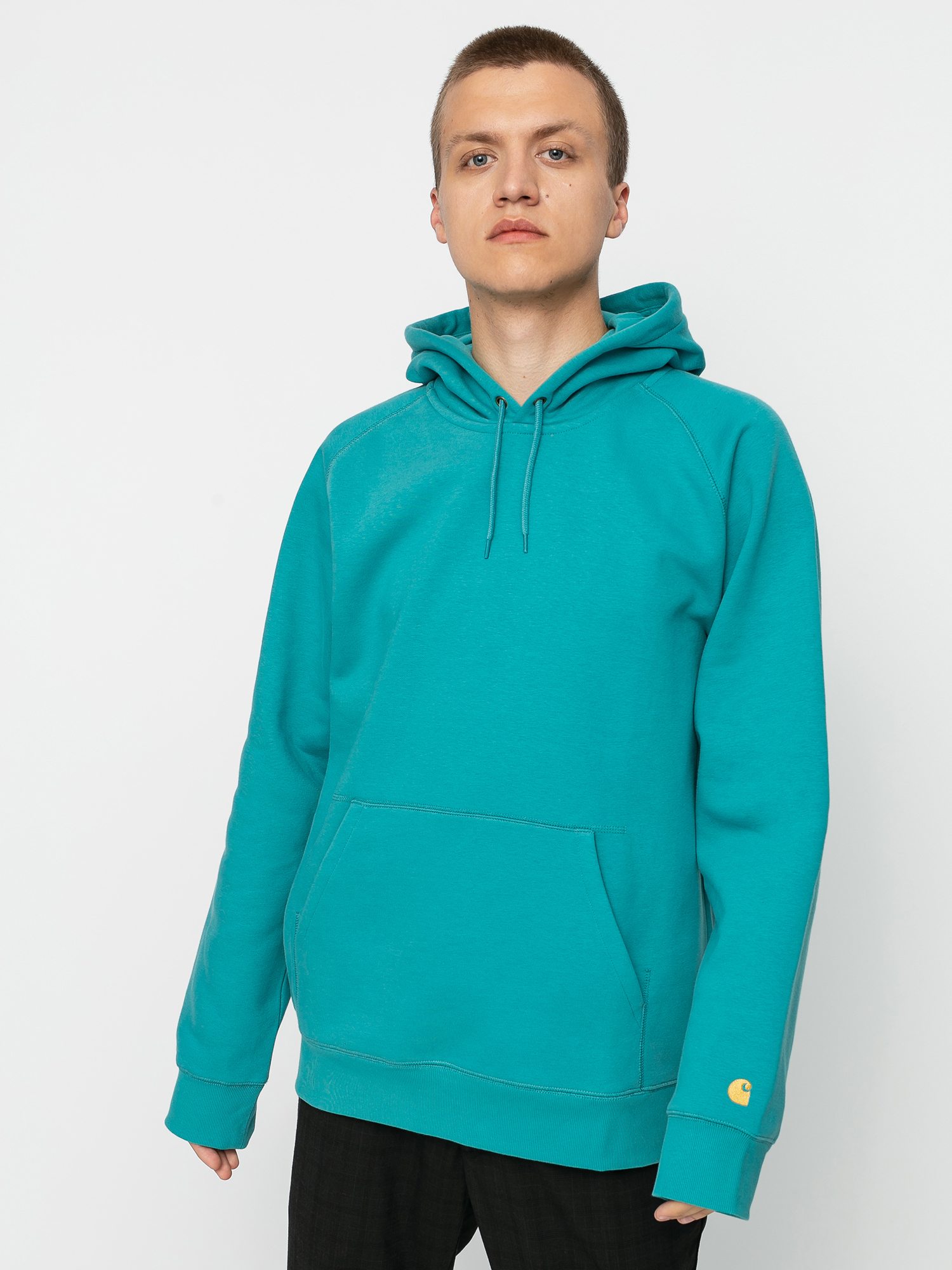 Carhartt WIP Chase HD Hoodie (frosted turquoise/gold)