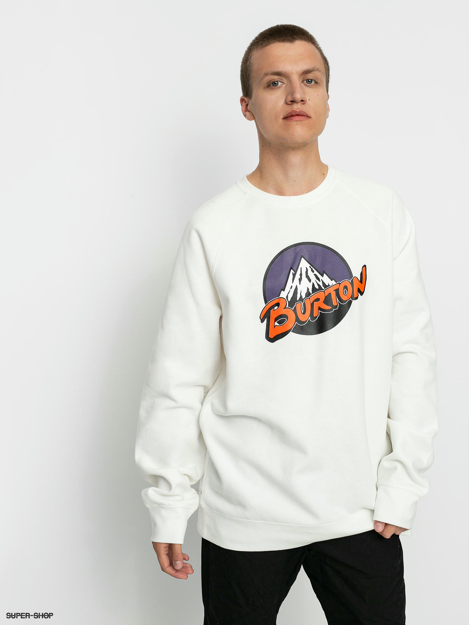 Burton Retro Mountain Sweatshirt stout white