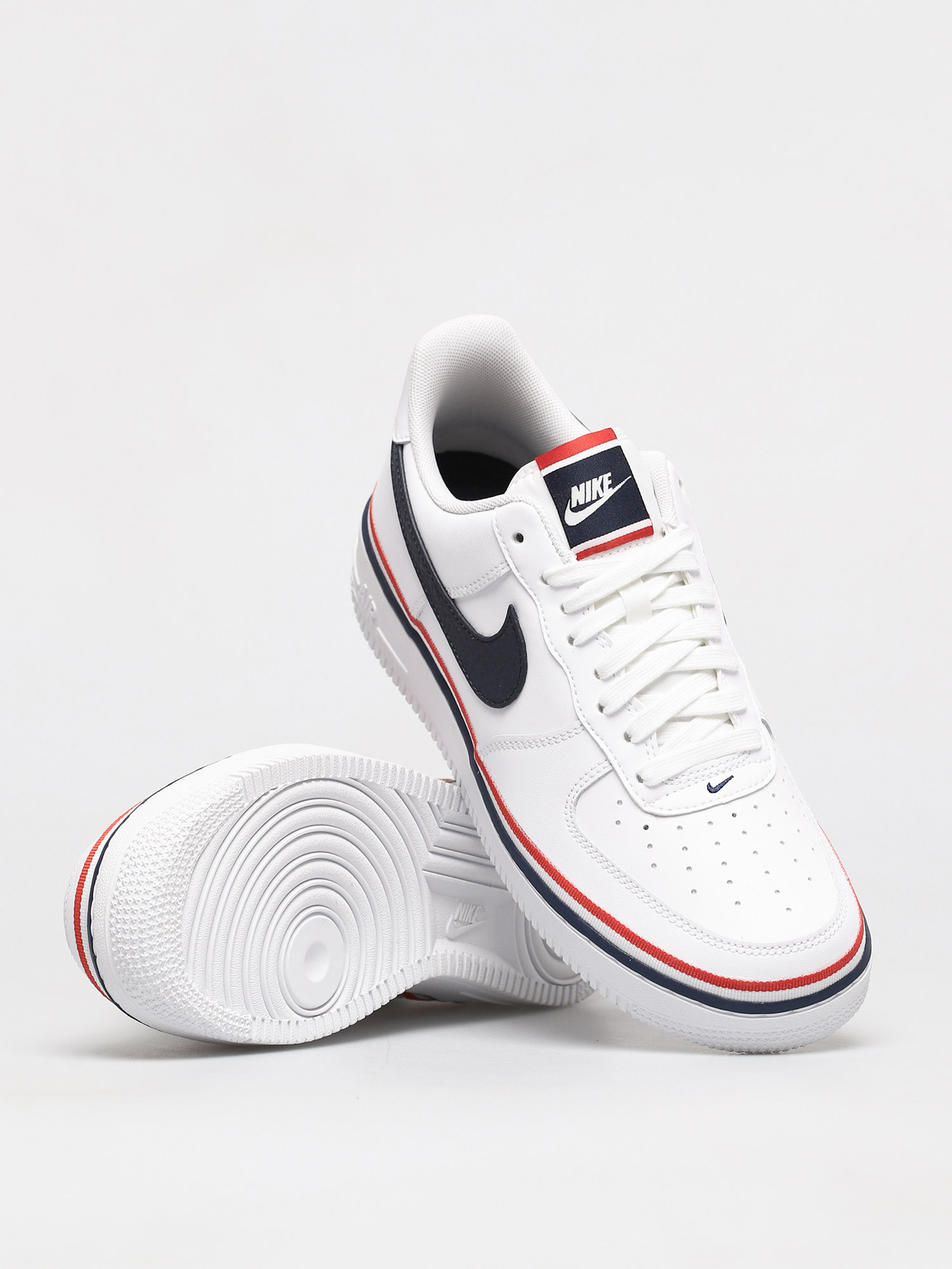 Nike Air Force 1 07 Lv8 Schuhe (white/obsidian habanero red)