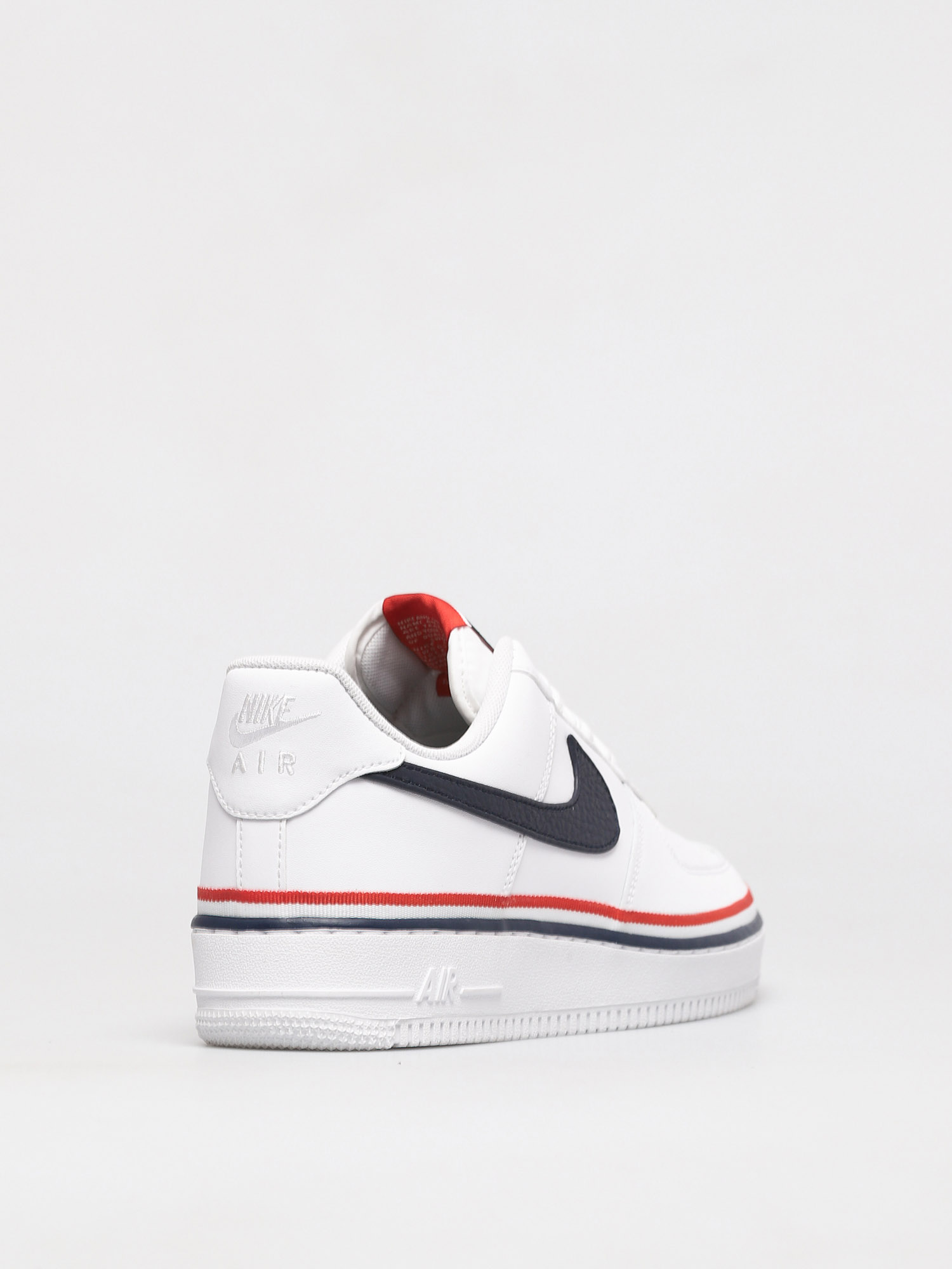 Nike Air Force 1 07 Lv8 Schuhe (white/obsidian habanero red)