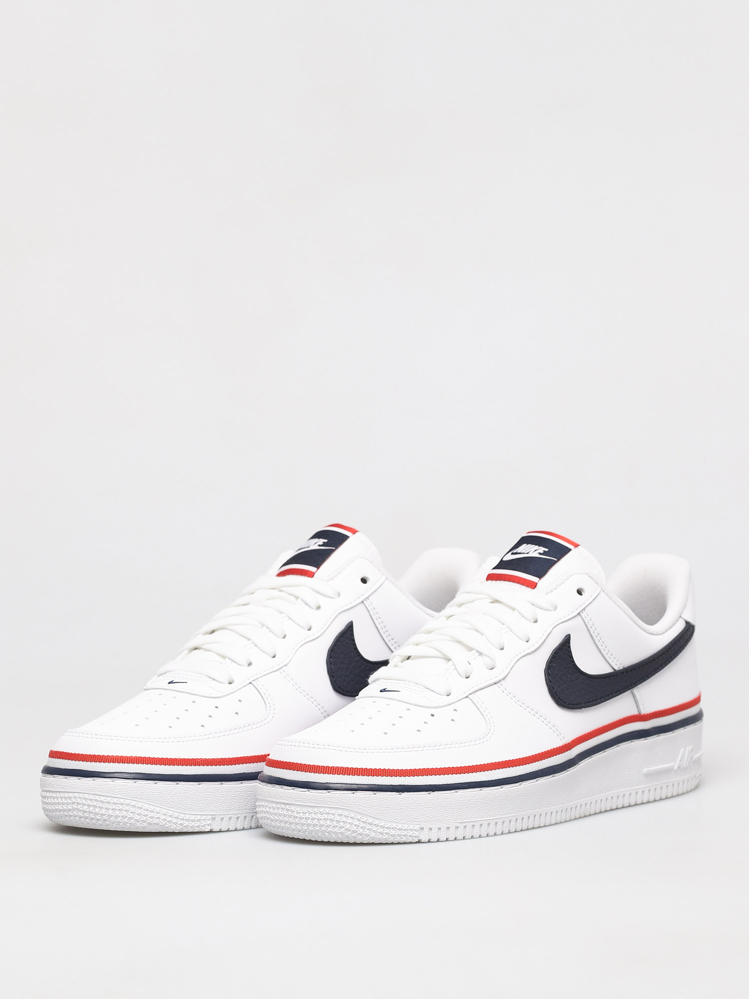 Nike Air Force 1 07 Lv8 Schuhe (white/obsidian habanero red)