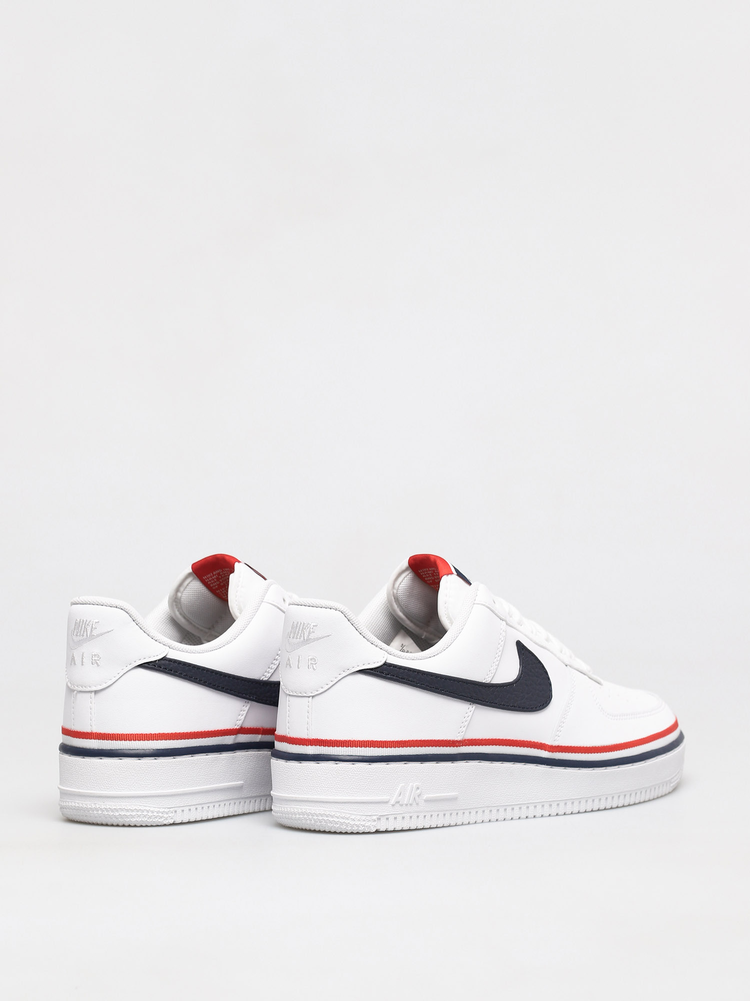 Nike Air Force 1 07 Lv8 Schuhe (white/obsidian habanero red)