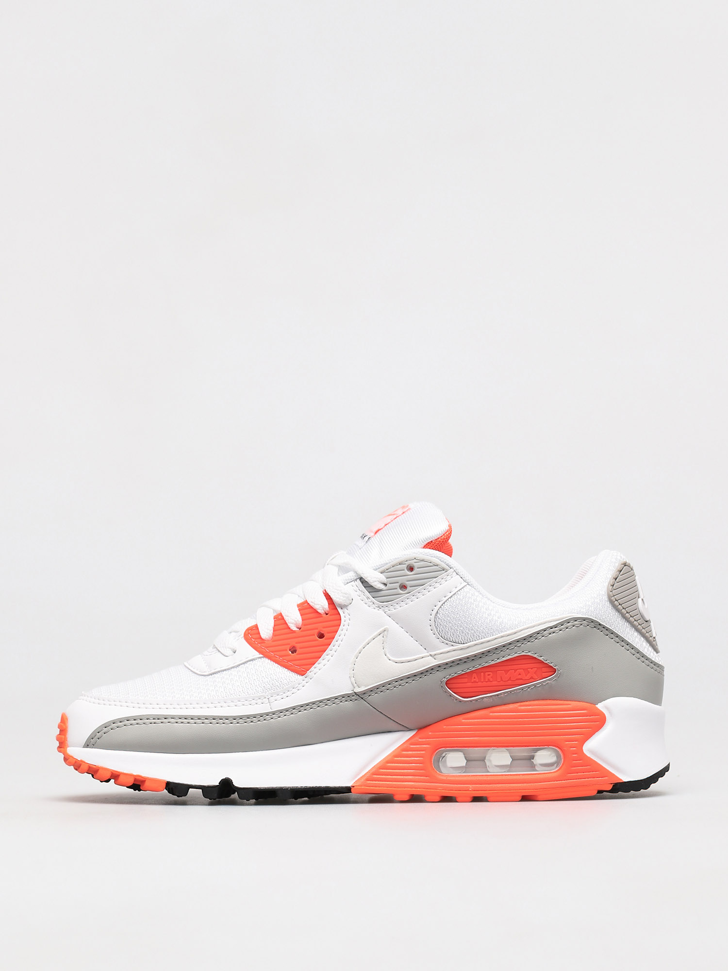 Nike Air Max 90 Shoes (white/white hyper orange lt smoke grey)