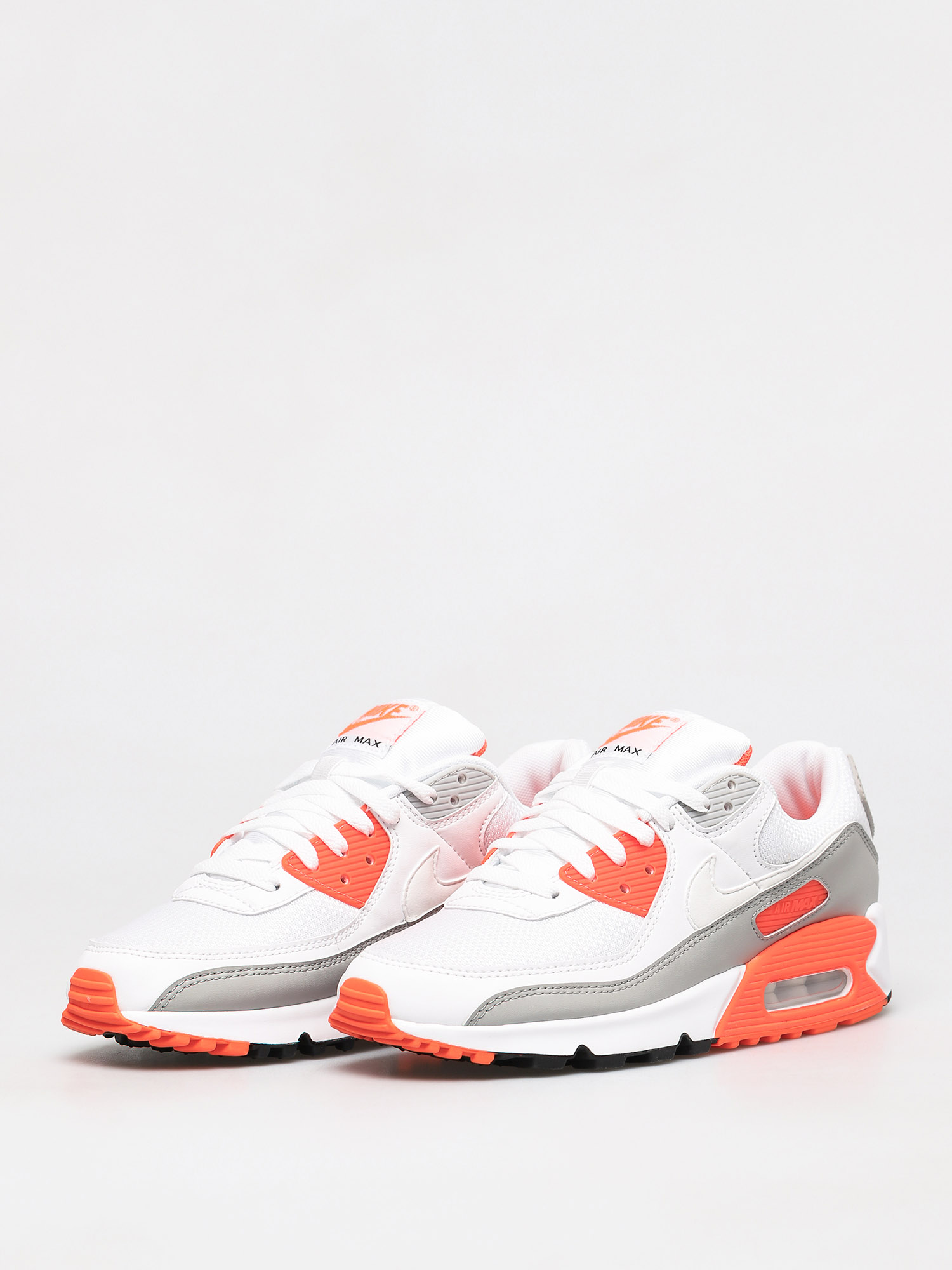 Nike Air Max 90 Shoes (white/white hyper orange lt smoke grey)