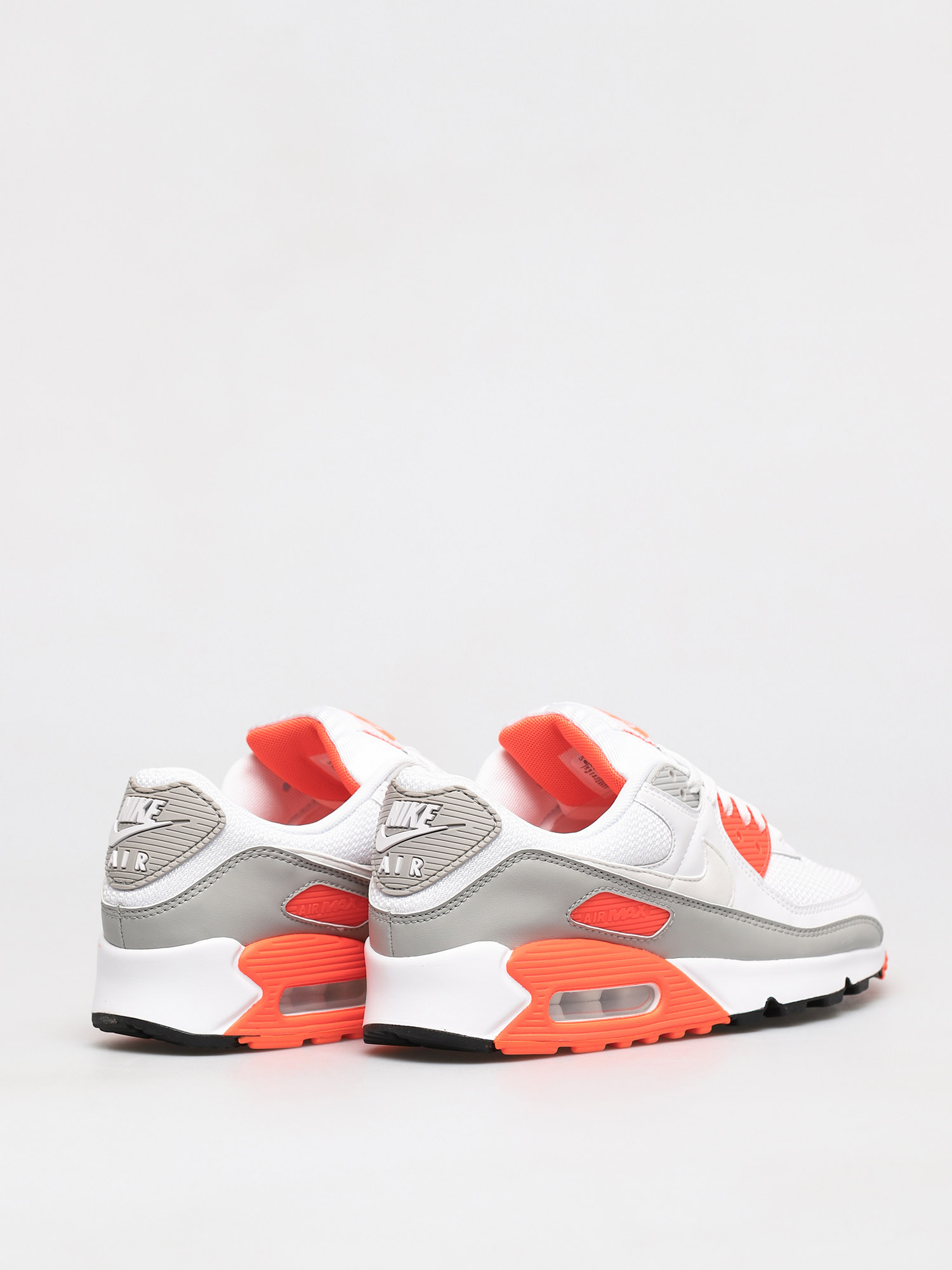 Nike Air Max 90 Shoes (white/white hyper orange lt smoke grey)