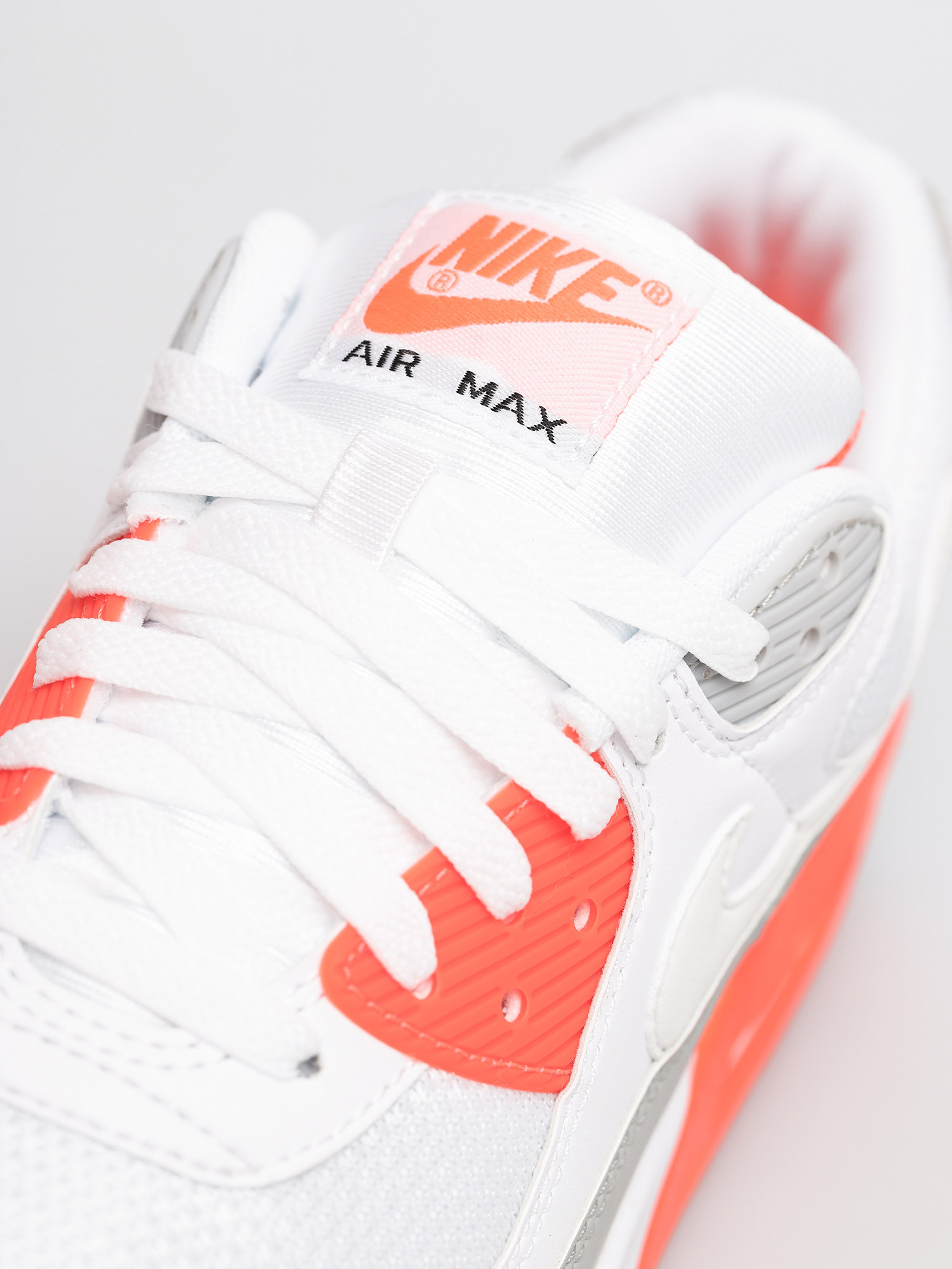 Nike Air Max 90 Shoes (white/white hyper orange lt smoke grey)