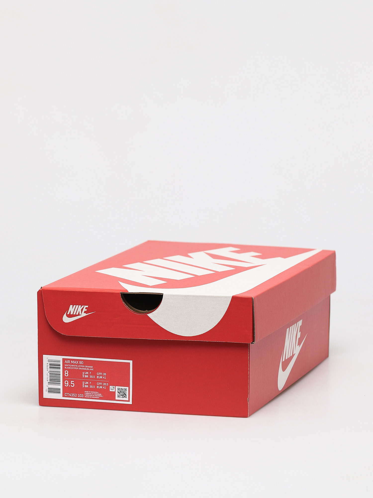 Nike Air Max 90 Shoes (white/white hyper orange lt smoke grey)