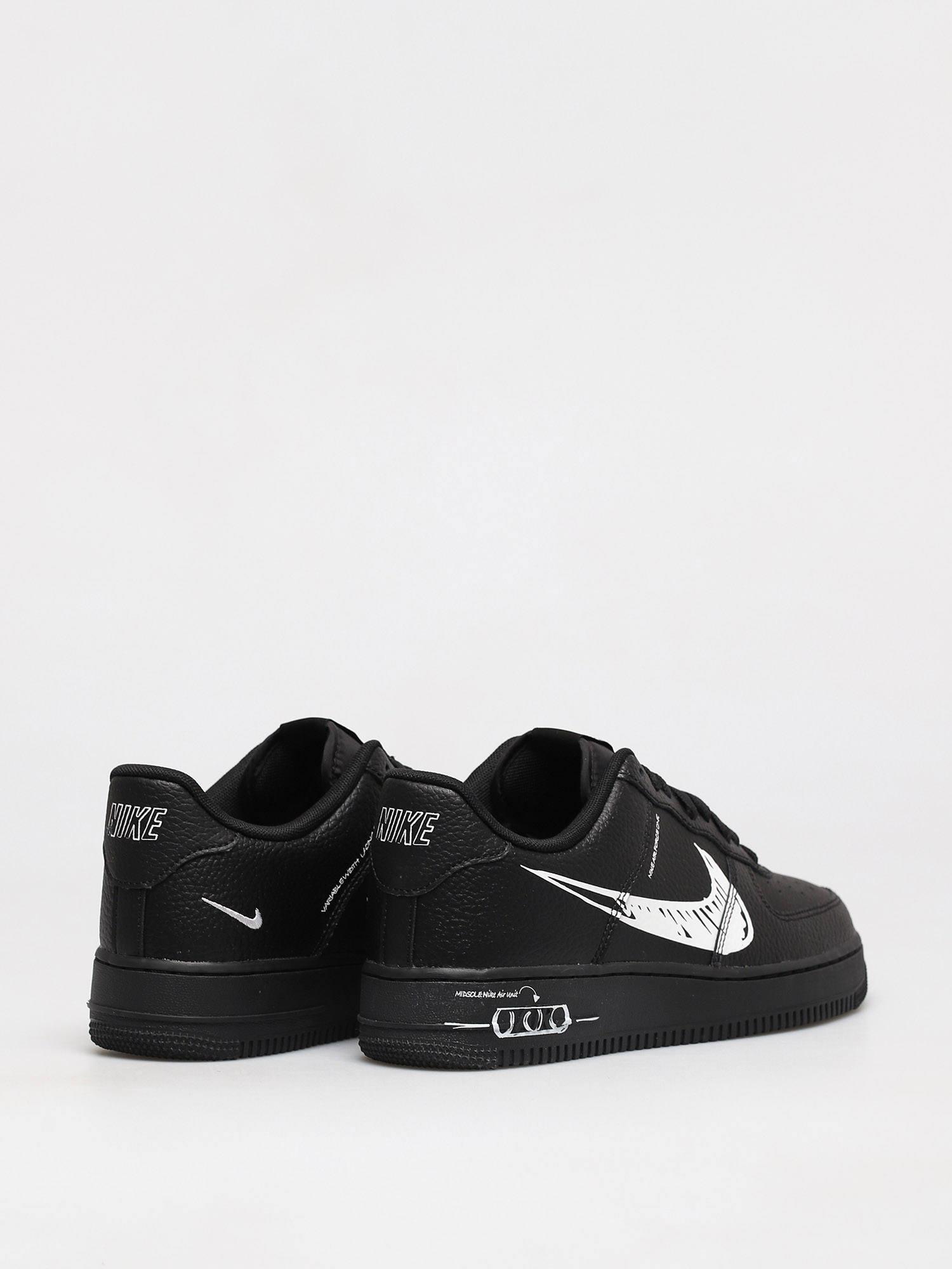 Nike Air Force 1 Lv8 Utility Schuhe Schwarz black white black