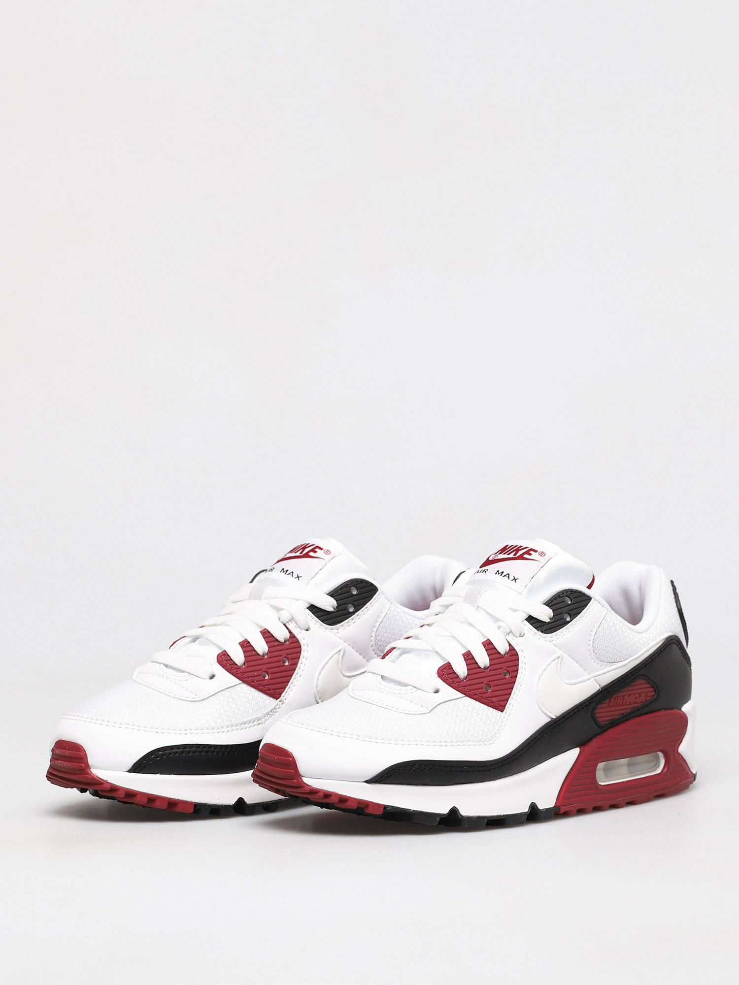 Nike Air Max 90 Shoes (white/white new maroon black)