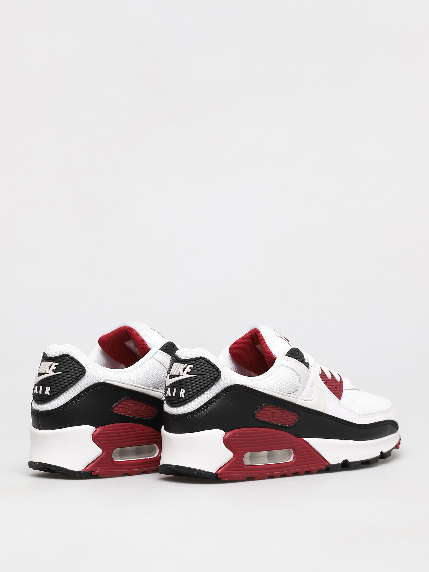 Nike Air Max 90 Shoes (white/white new maroon black)