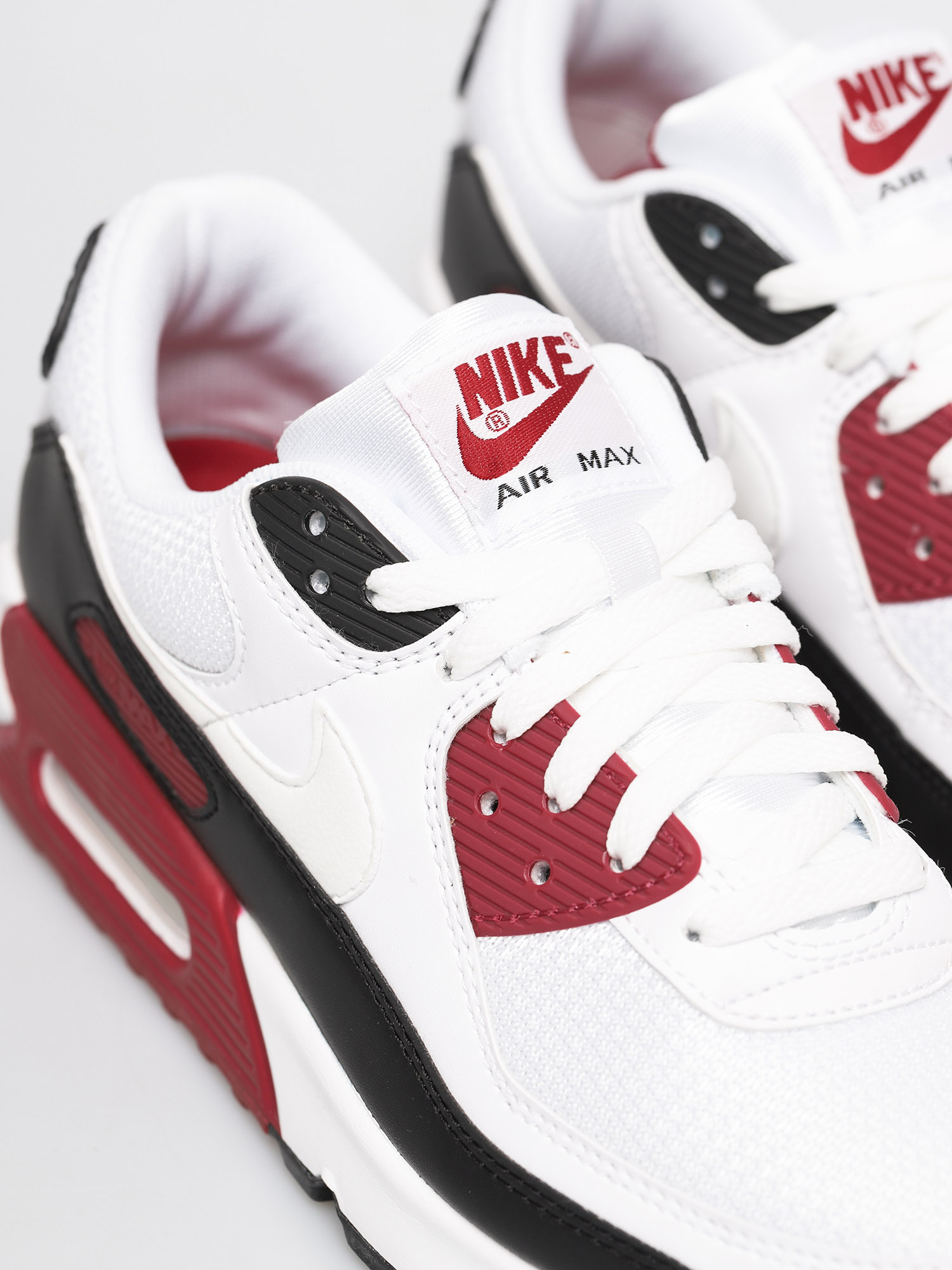Nike Air Max 90 Shoes (white/white new maroon black)
