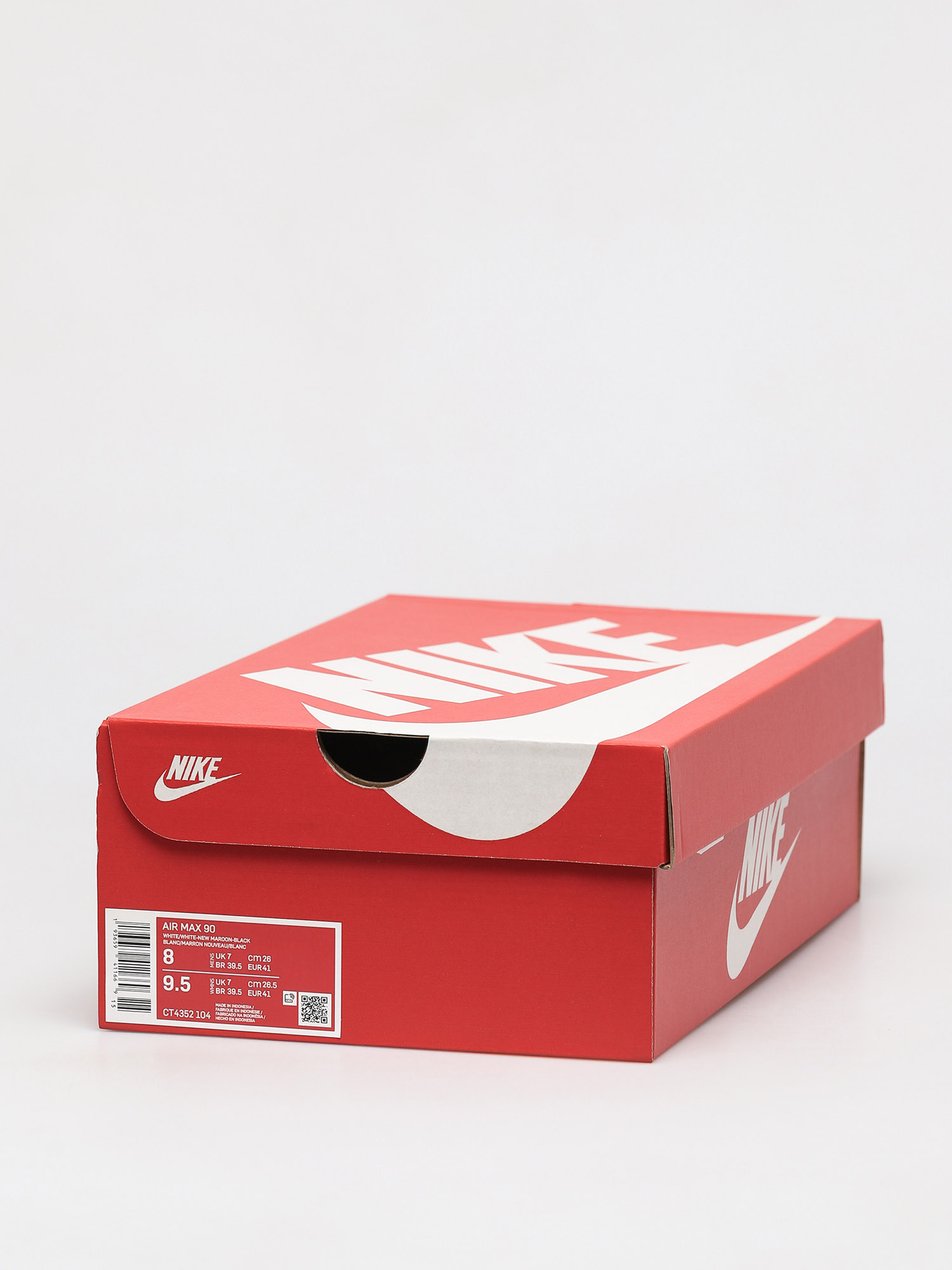 Nike Air Max 90 Shoes (white/white new maroon black)