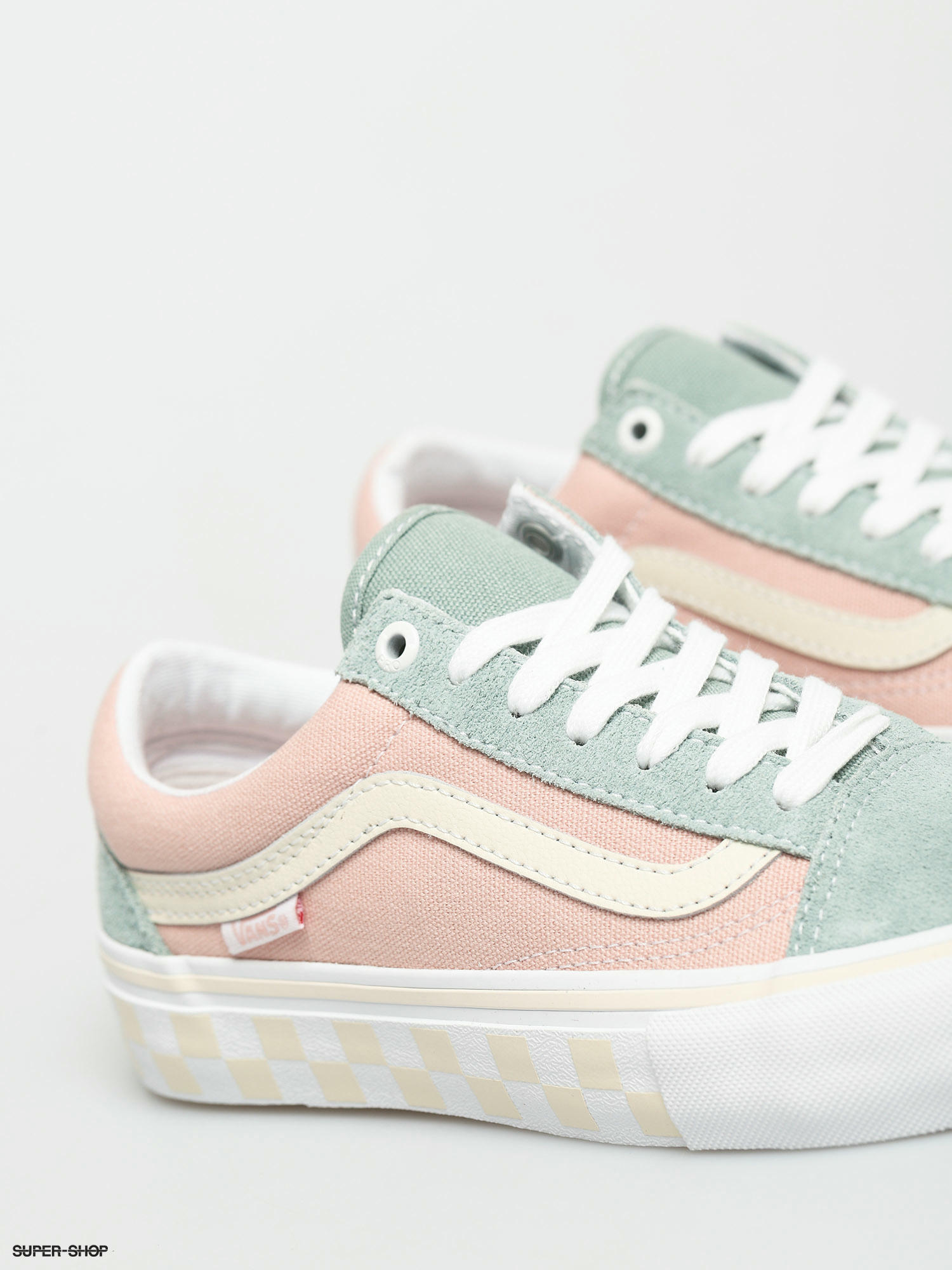 peach colored vans